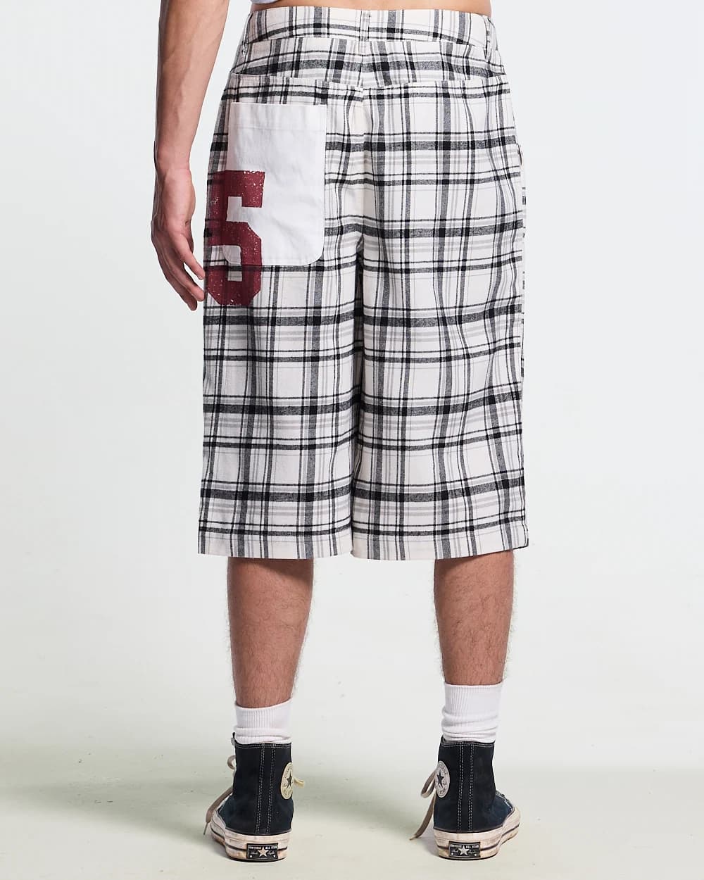 DINING CHECK JORTS BLACK 2