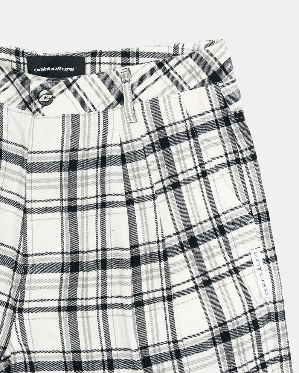 DINING CHECK JORTS BLACK 5