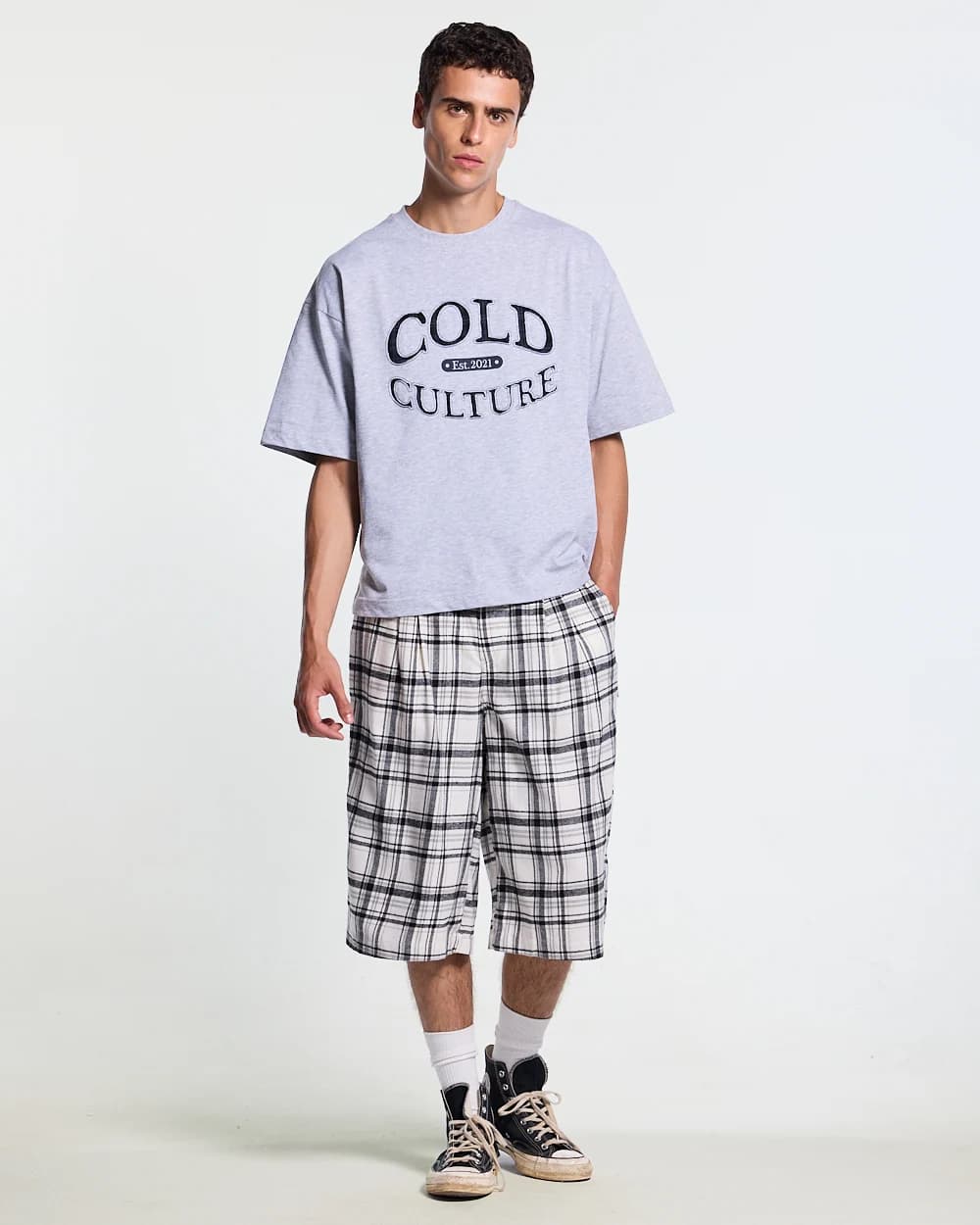 DINING CHECK JORTS BLACK 6