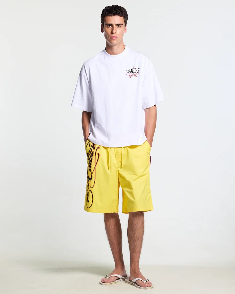 SCRIPT SWIMSHORTS YELLOW 8