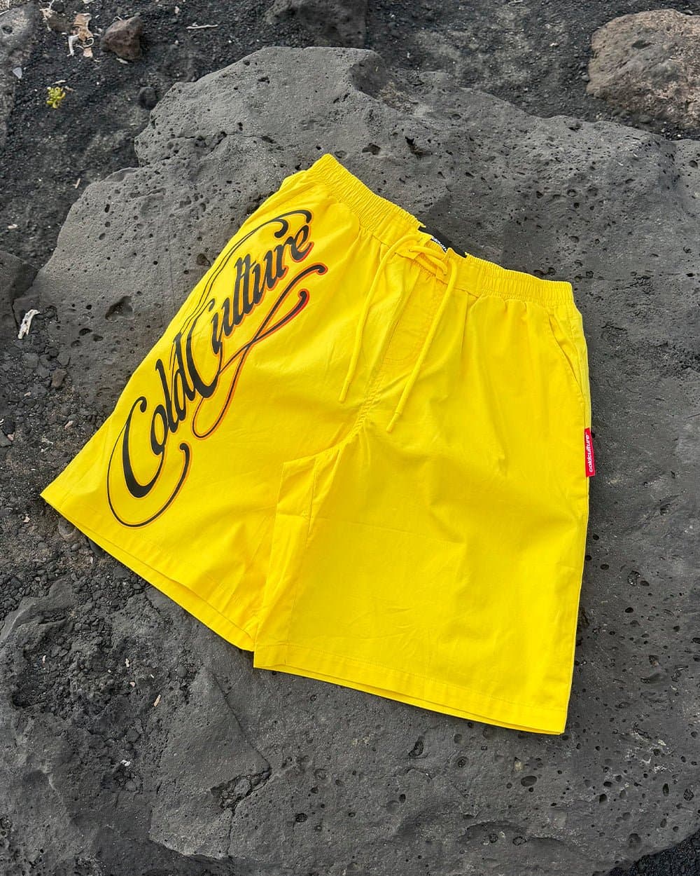 SCRIPT SWIMSHORTS YELLOW 11
