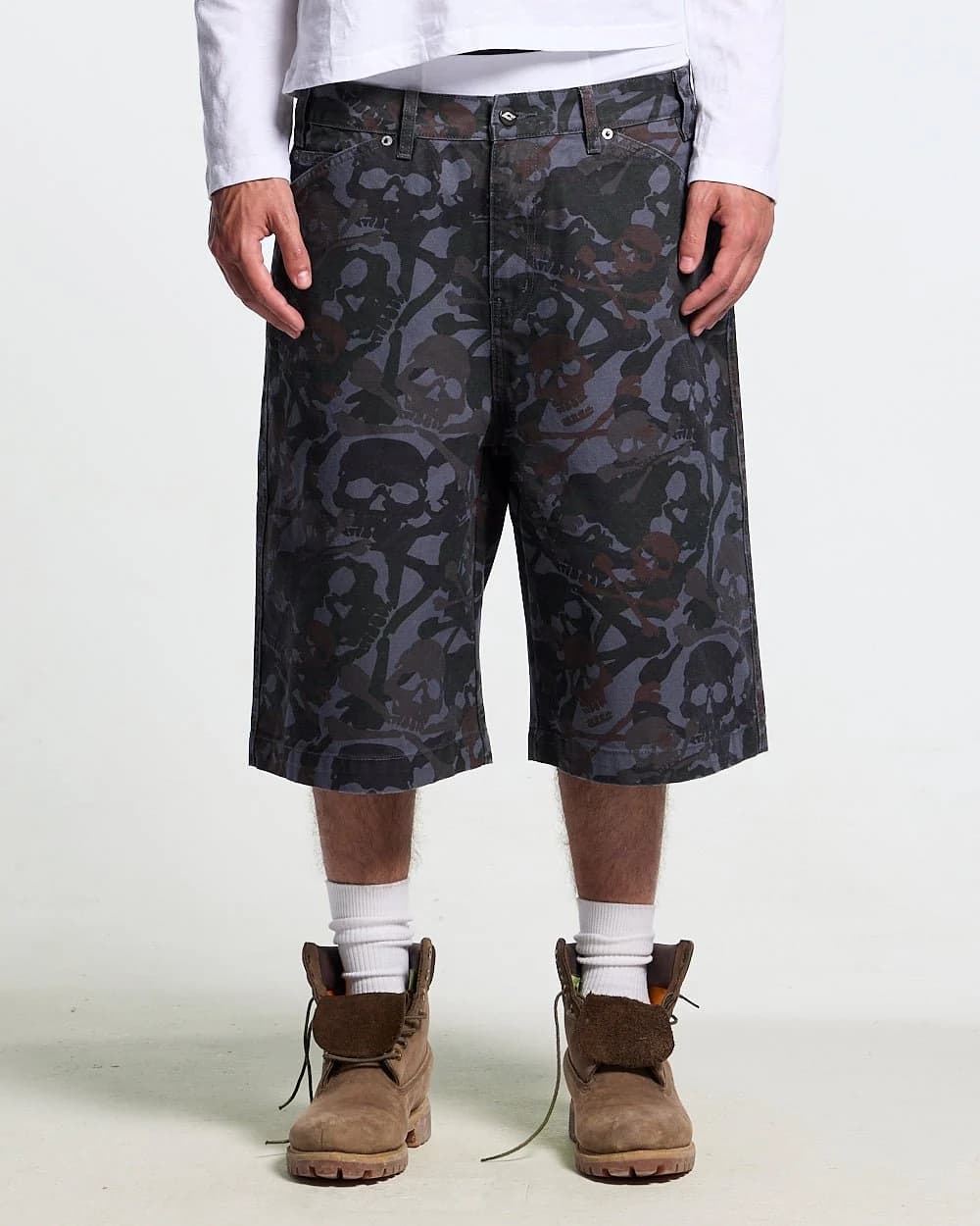NIGHTSKULL SHORTS GREY 2