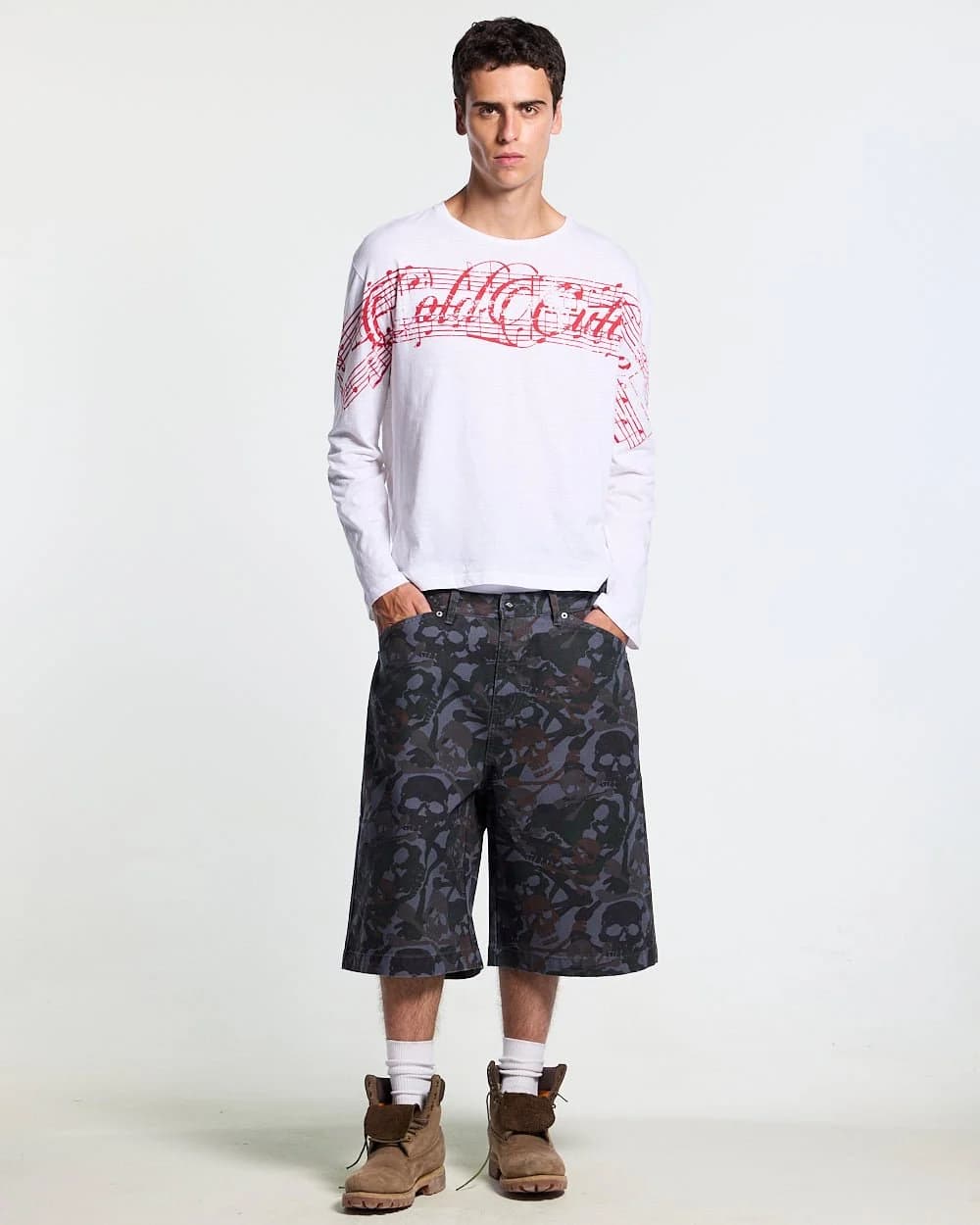 NIGHTSKULL SHORTS GREY 5