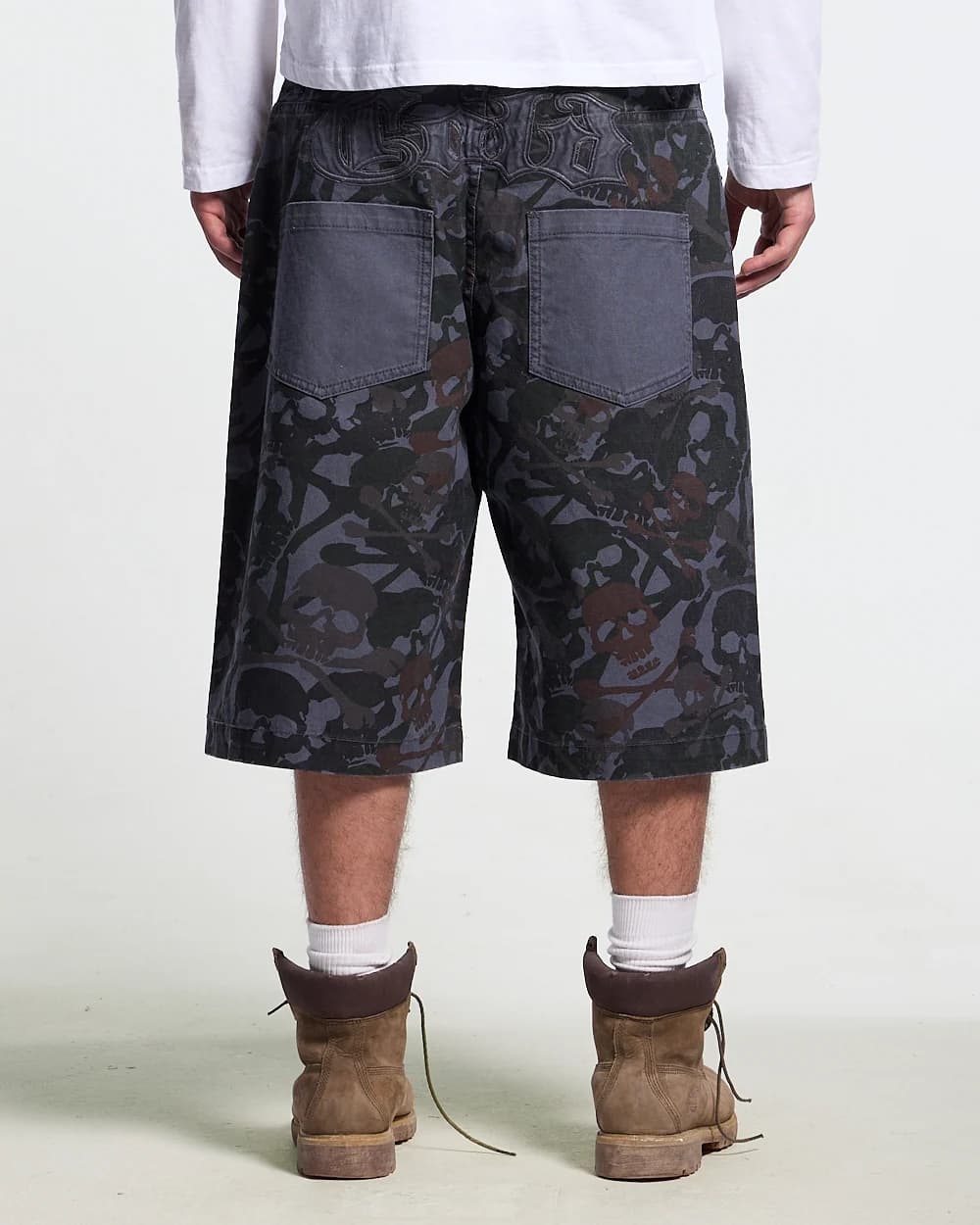 NIGHTSKULL SHORTS GREY 4