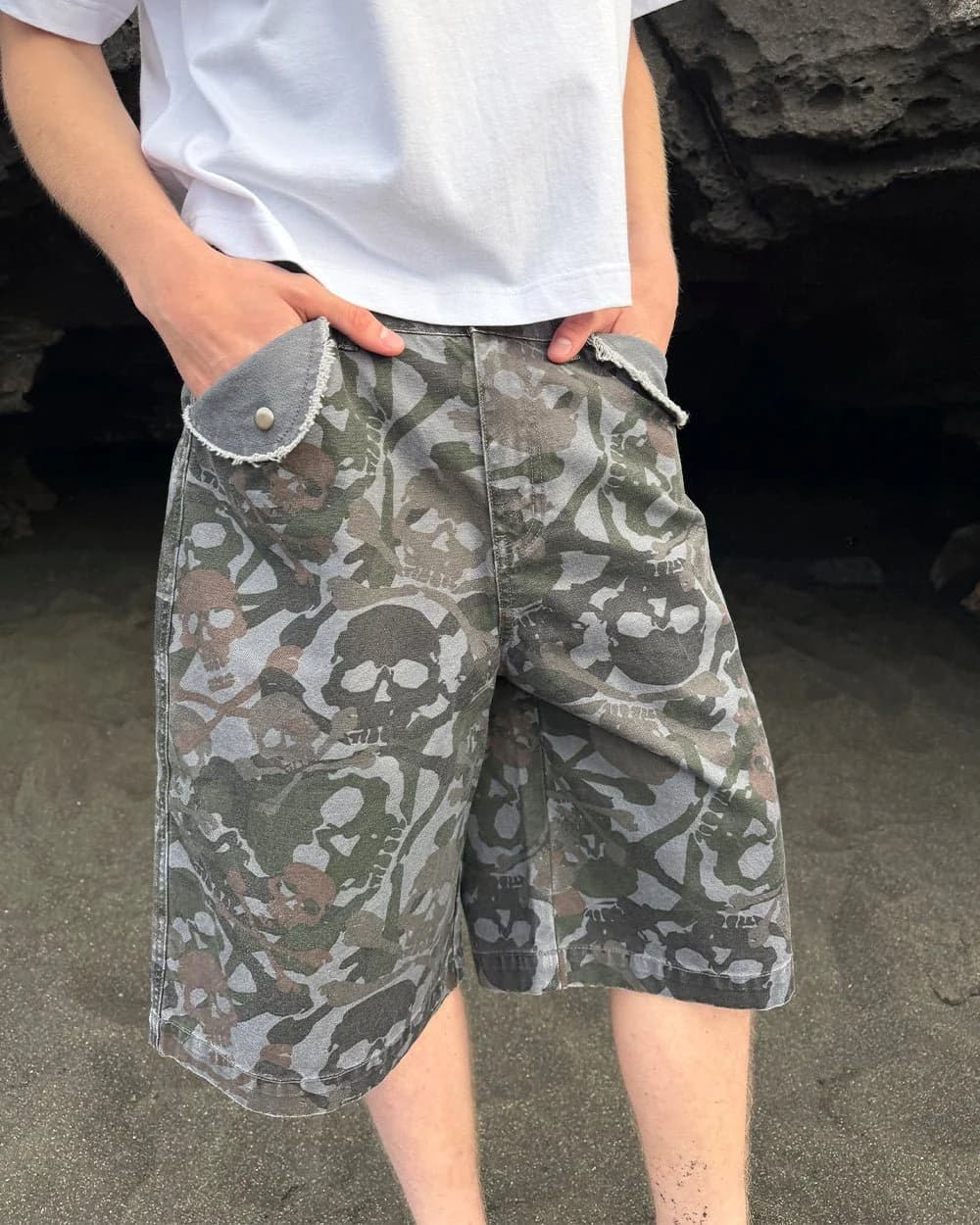 NIGHTSKULL SHORTS GREY 12