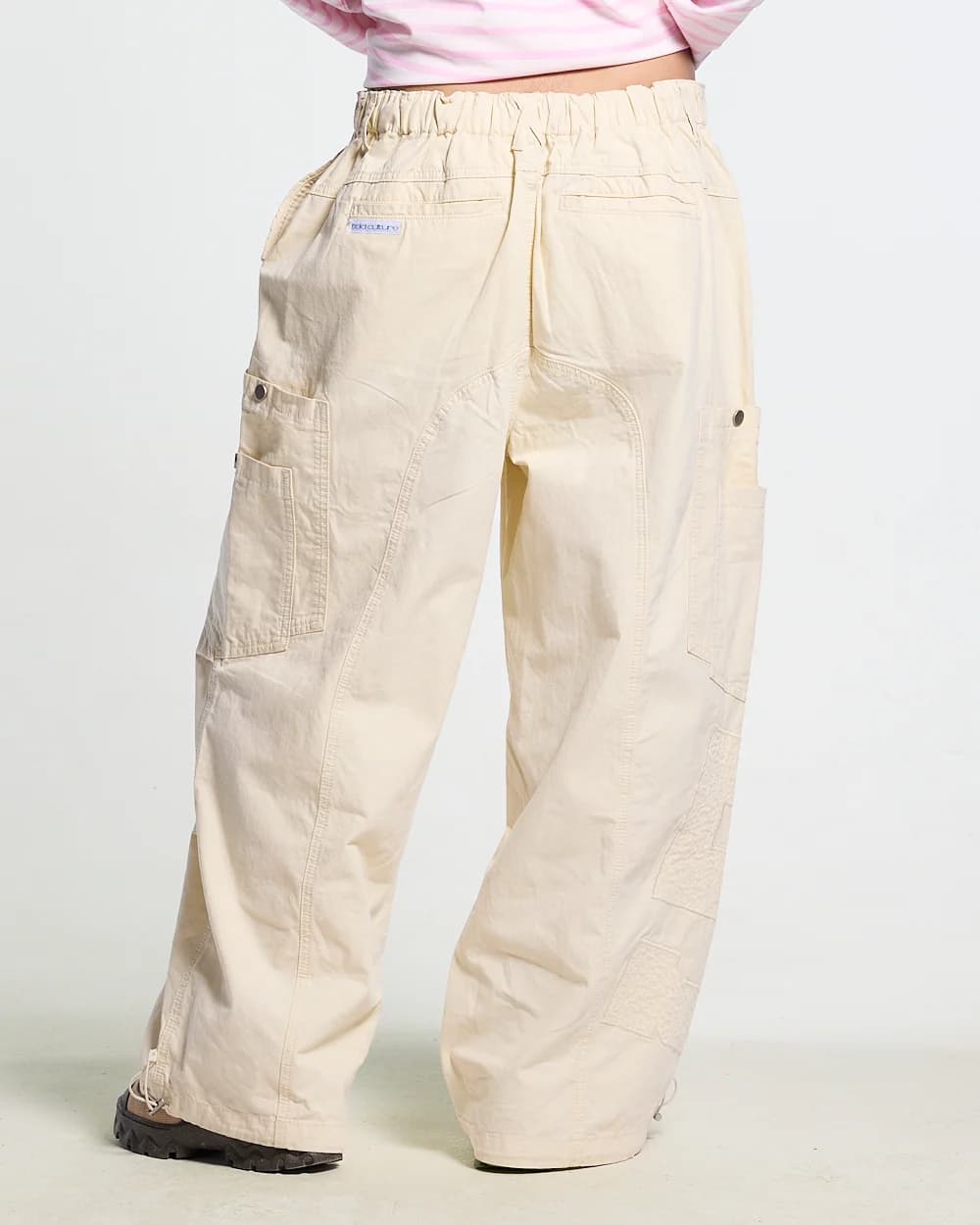 SOLID CARGO PANTS WHITE 11