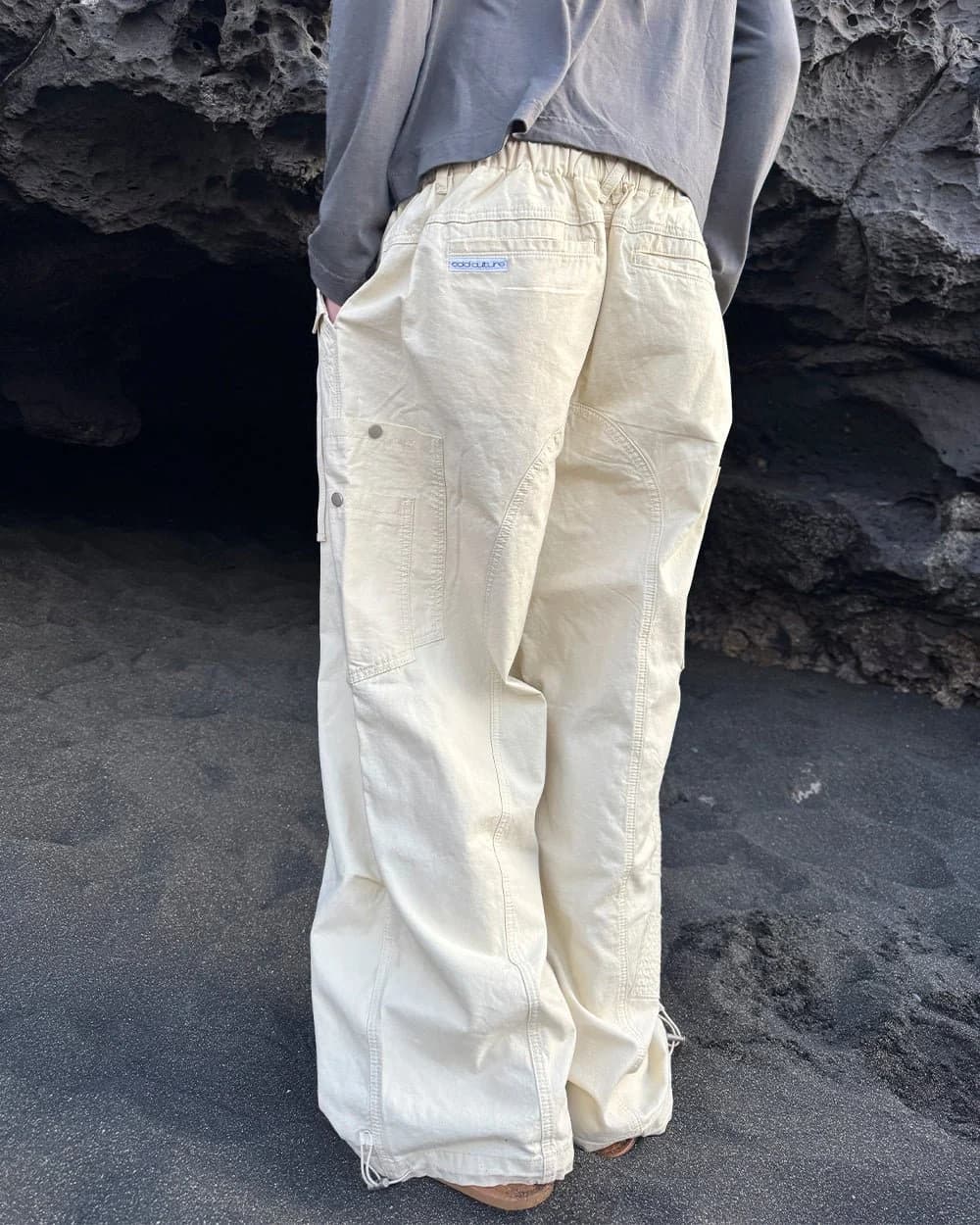 SOLID CARGO PANTS WHITE 15