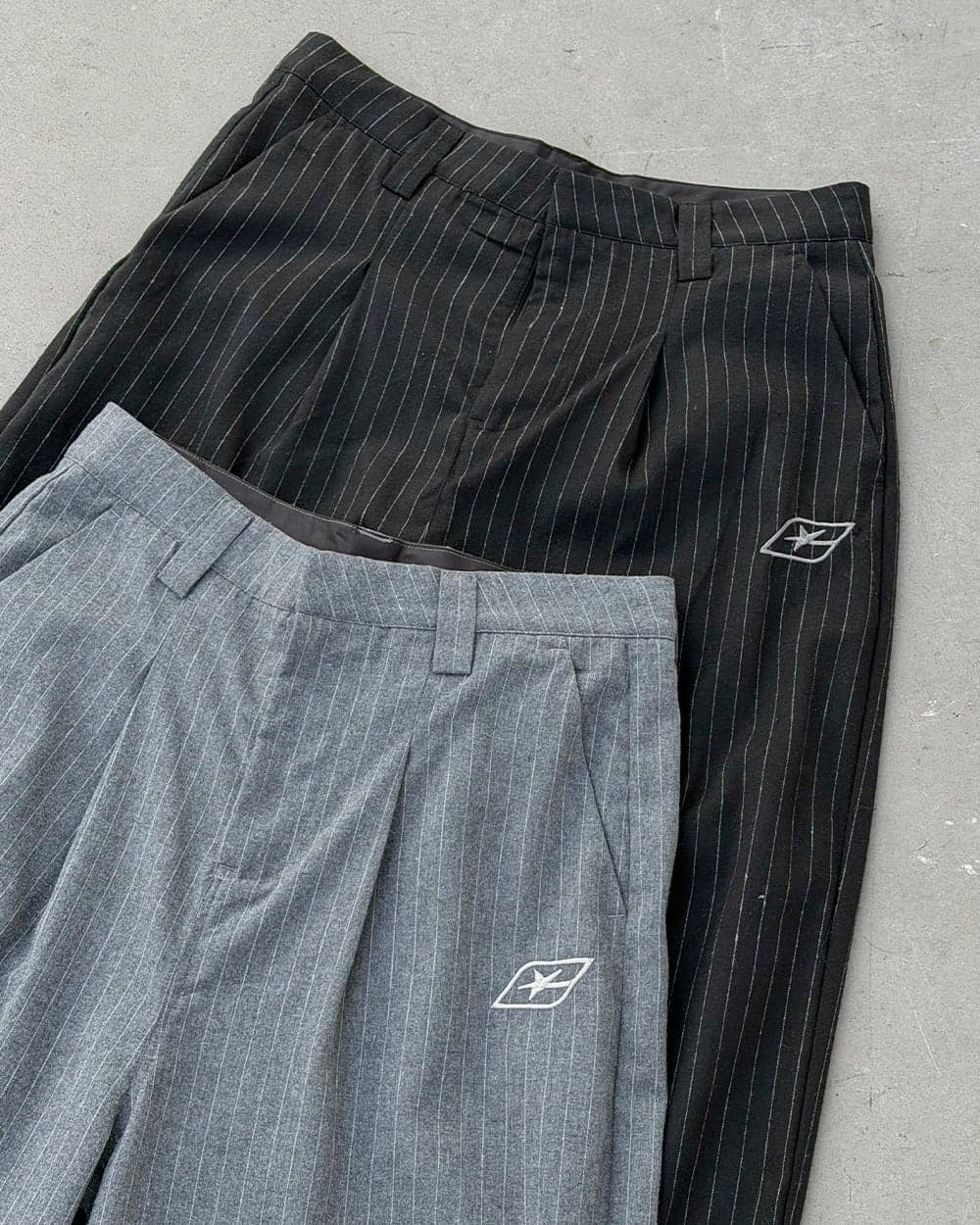 SEAM EFFECT LINE PANTS BLACK 13