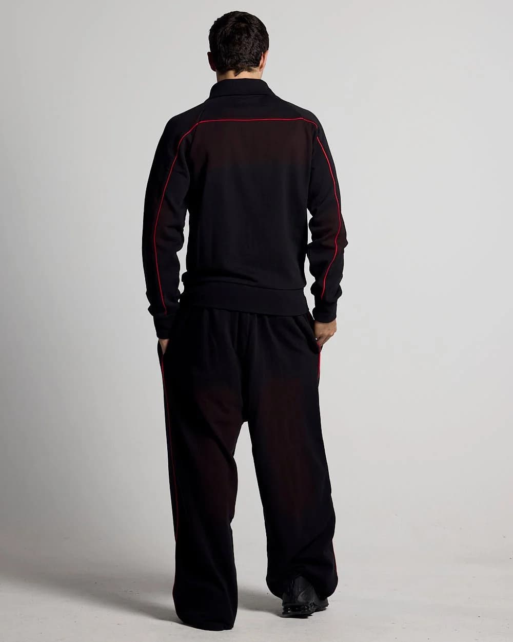 SAVAGE WASHED PANTS BLACK & RED 6