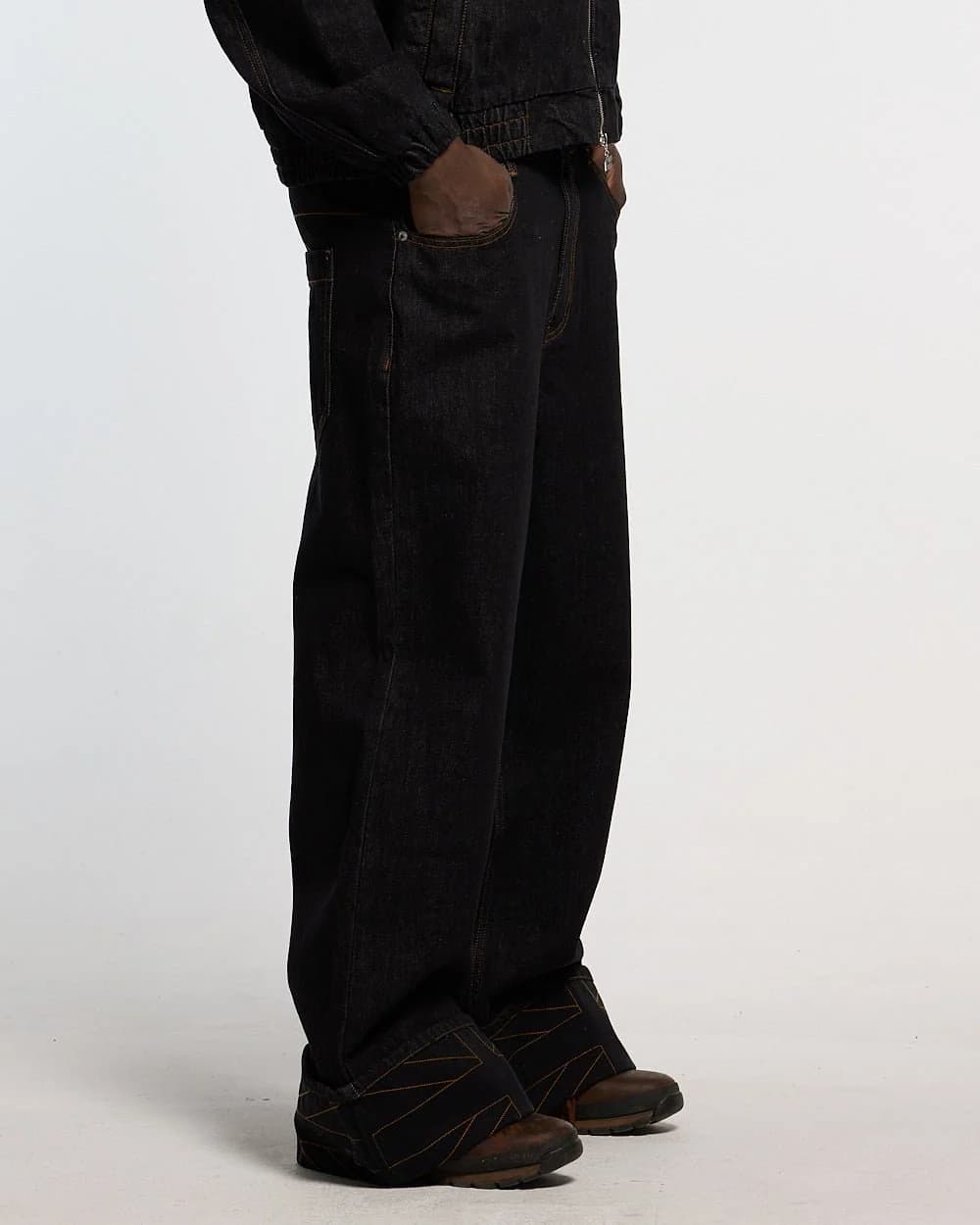 TOP BOY PANTS BLACK DENIM 2