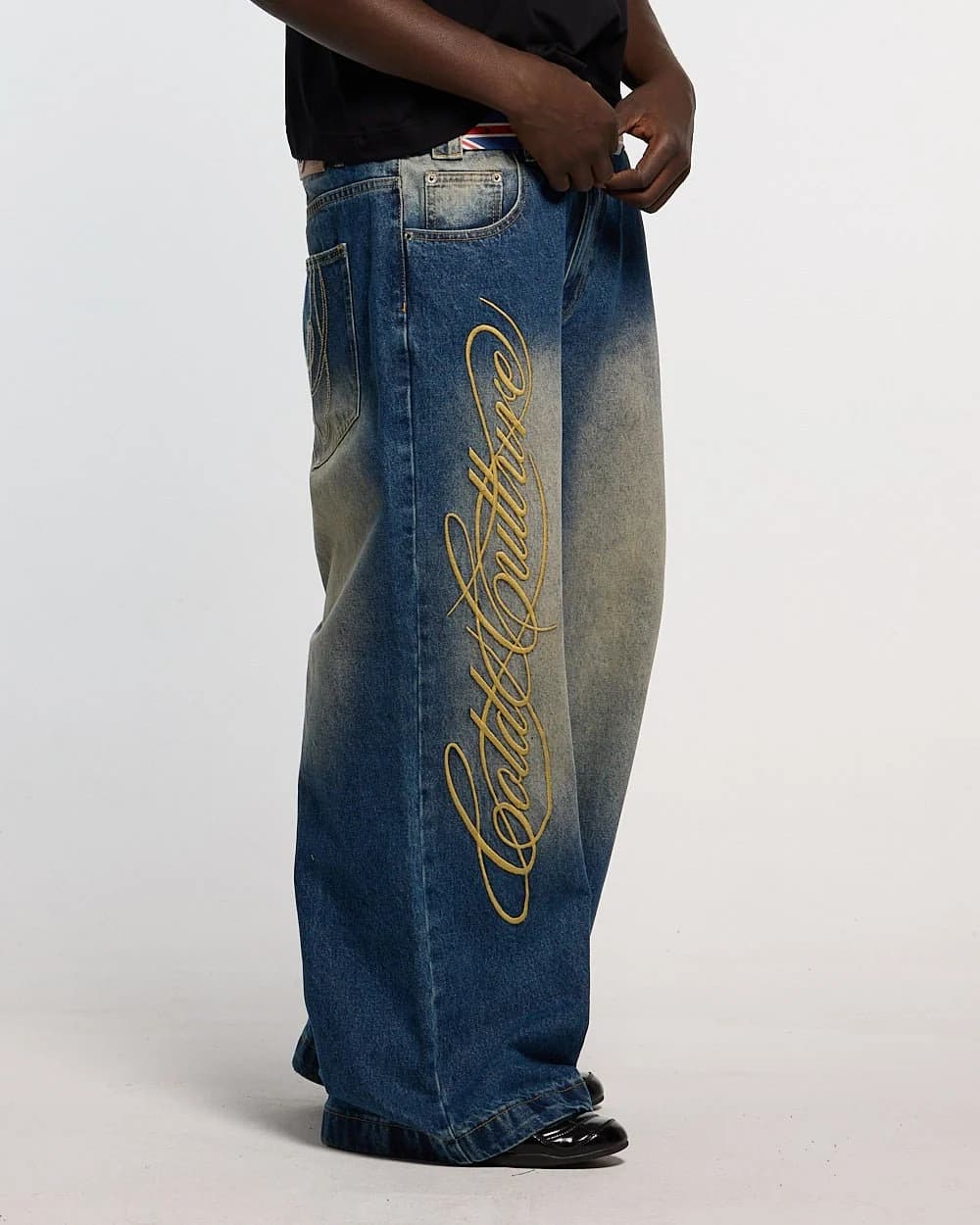 WIBBLE SCRIPT V3 PANTS BLUE by COLD CULTURE