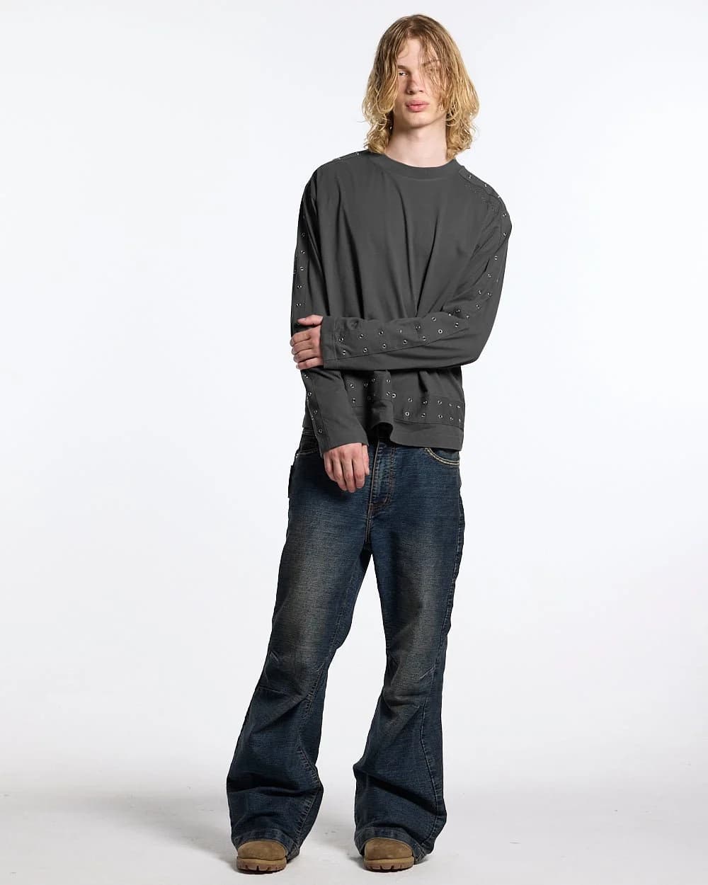CONCRETE BOOTCUT JEANS BLUE 5