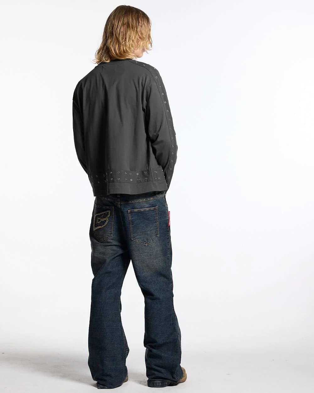 CONCRETE BOOTCUT JEANS BLUE 6