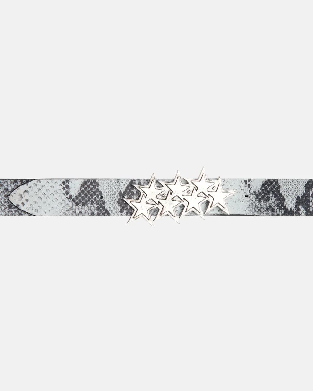 STARS LEATHER BELT BLACK SNAKE 3