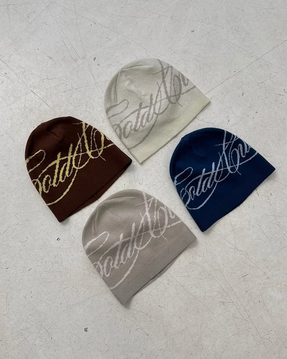 SCRIPT BEANIE BLUE 4