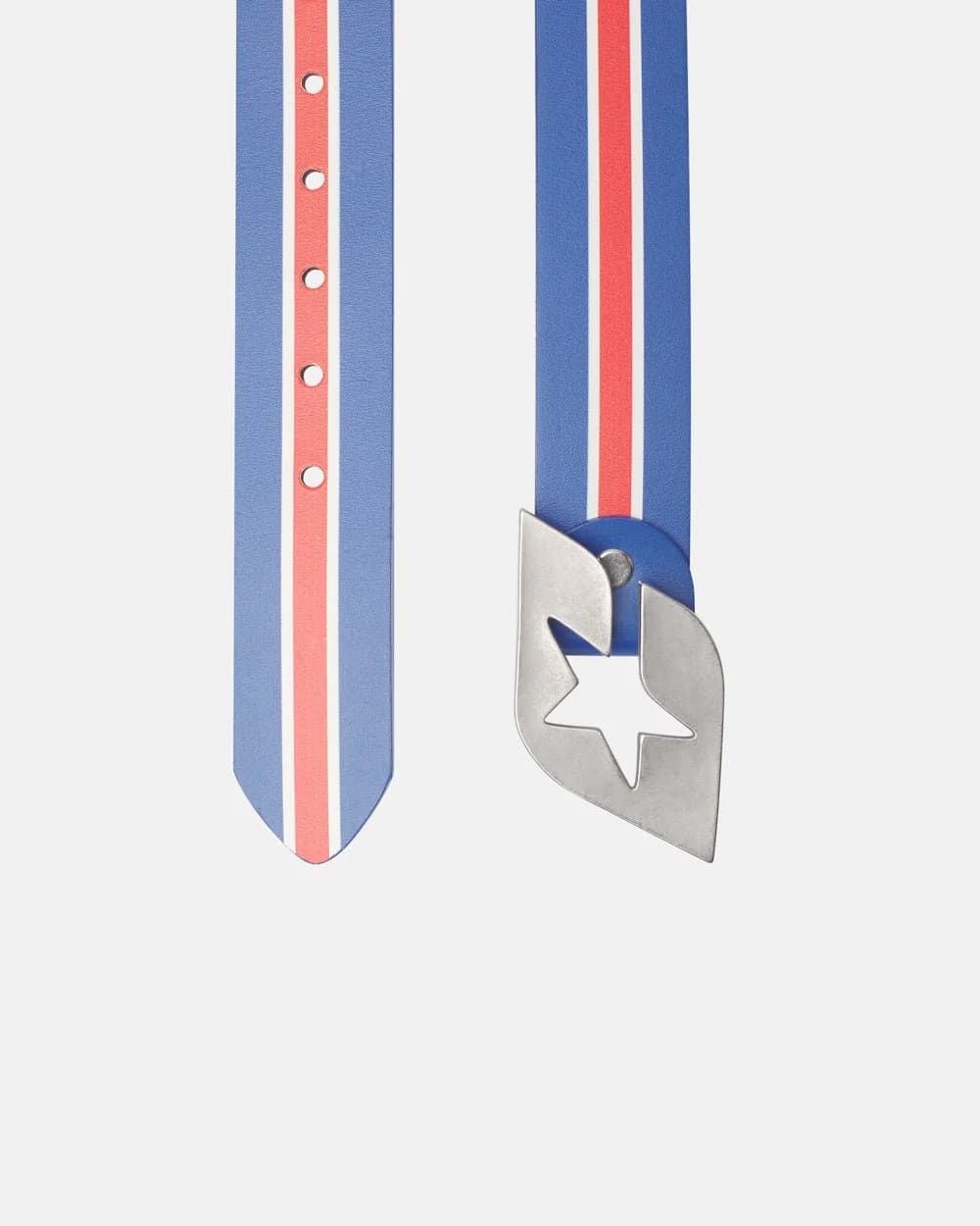 CHEERS LEATHER BELT BLUE & RED by COLD CULTURE
