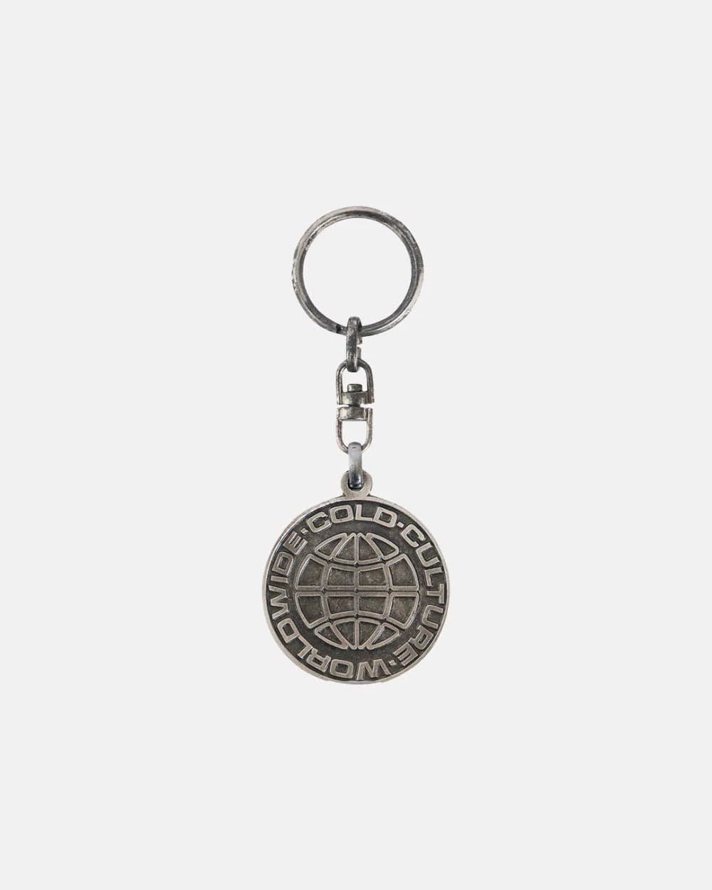 WORLD LOGO METAL KEYCHAIN by COLD CULTURE