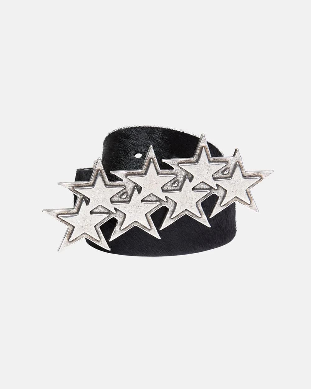 STARS LEATHER BELT FUR LINED by COLD CULTURE
