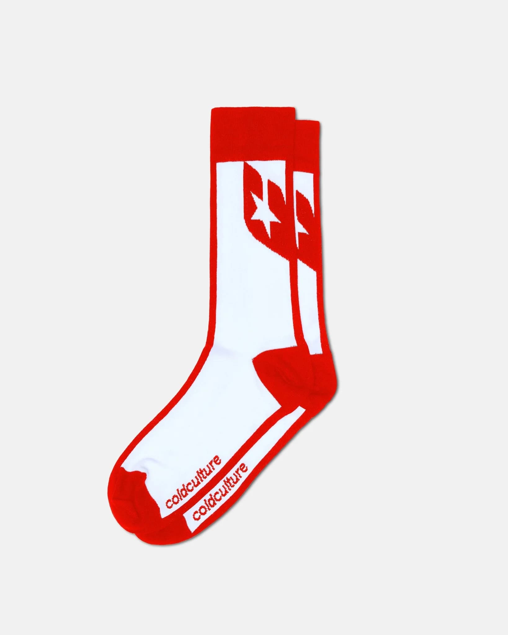 SILHOUETTE SOCKS VIVID RED/ WHITE by COLD CULTURE