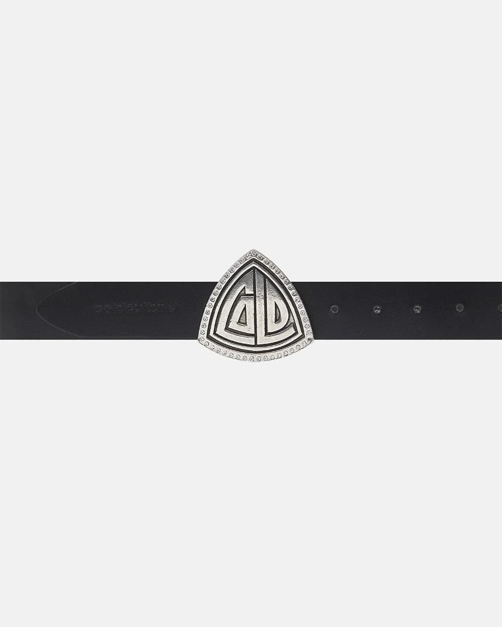 TRIANGLE BLING BLING LEATHER BELT BLACK 3