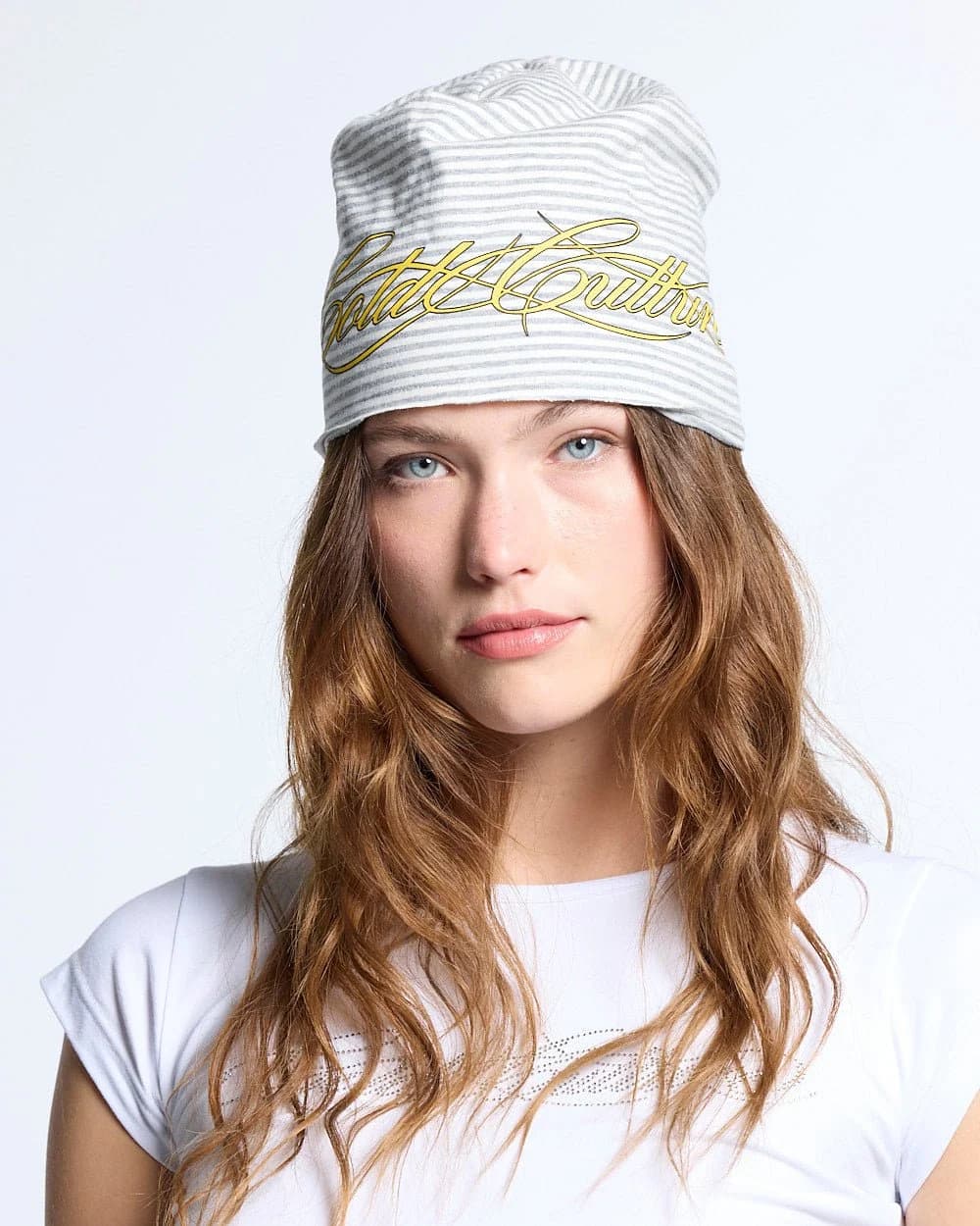 SCRIPTED STRIPES BEANIE WHITE 4