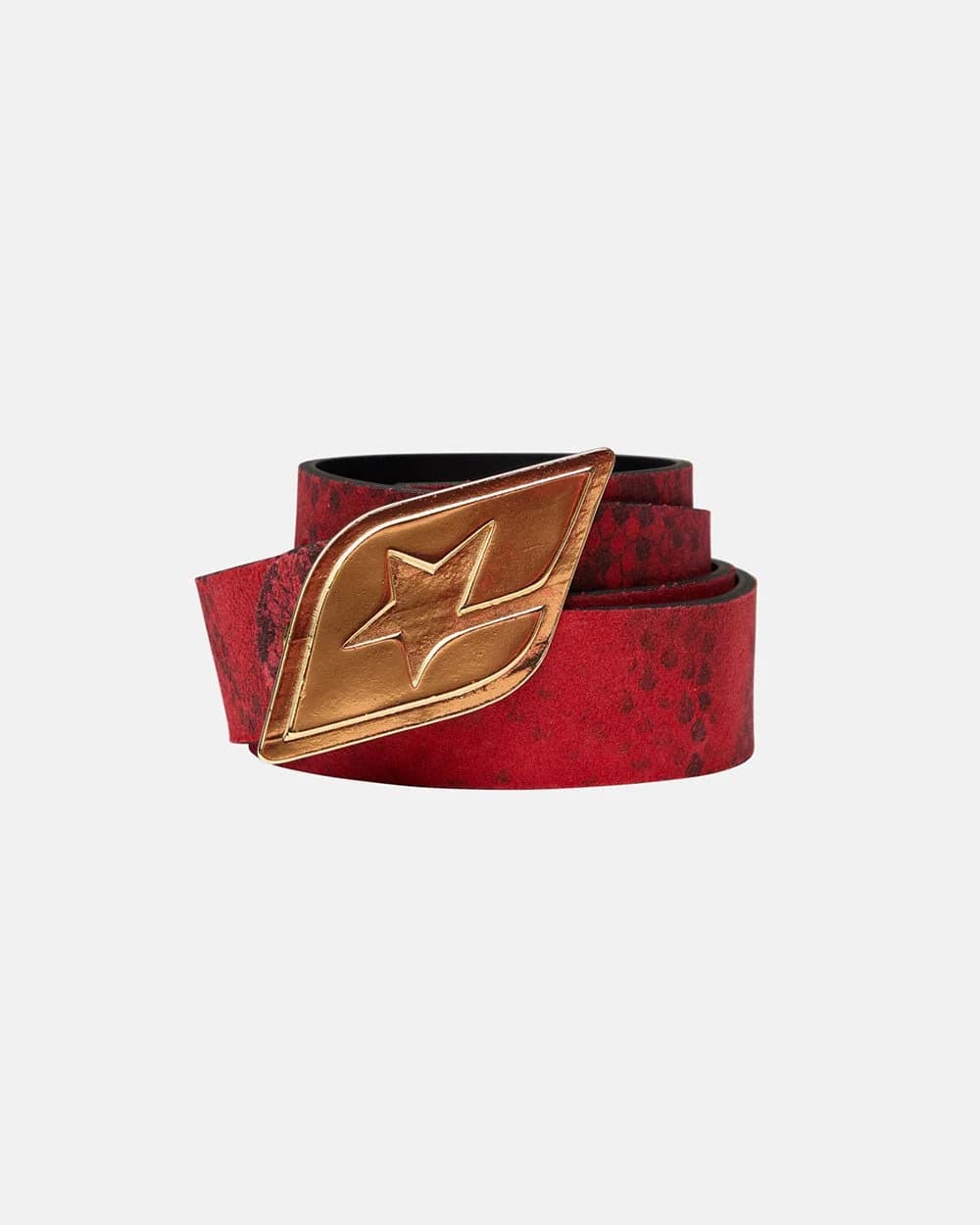 ORIGINAL LEATHER BELT RED SNAKE by COLD CULTURE