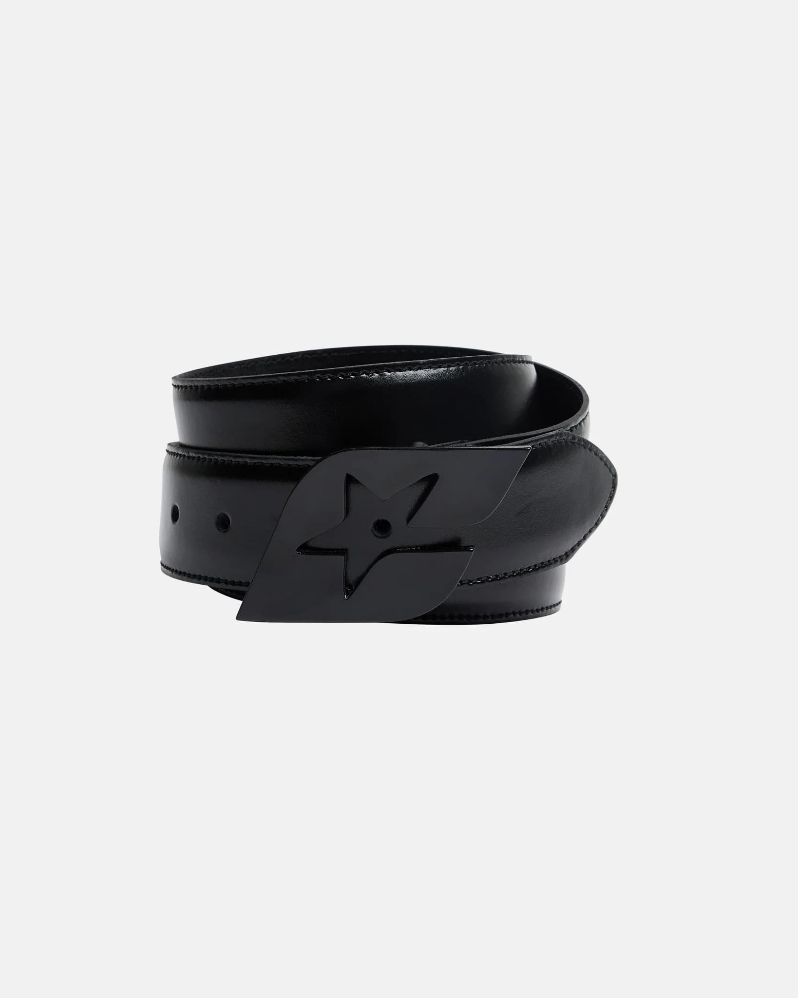 C STAR LEATHER BELT BLACK by COLD CULTURE