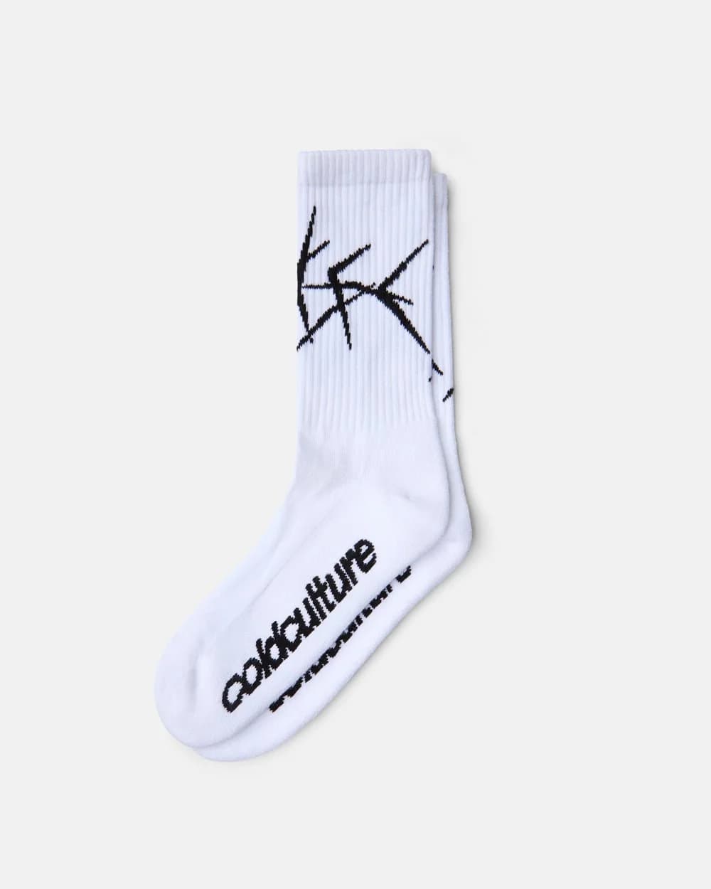 BRAMBLES SOCKS WHITE/BLACK by COLD CULTURE