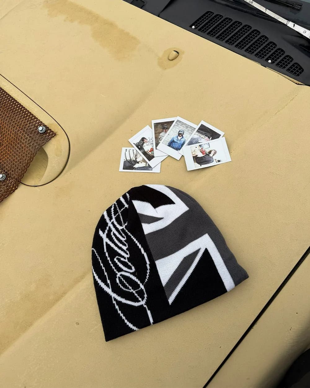 BRIGHTON BEANIE BLACK & GREY 4