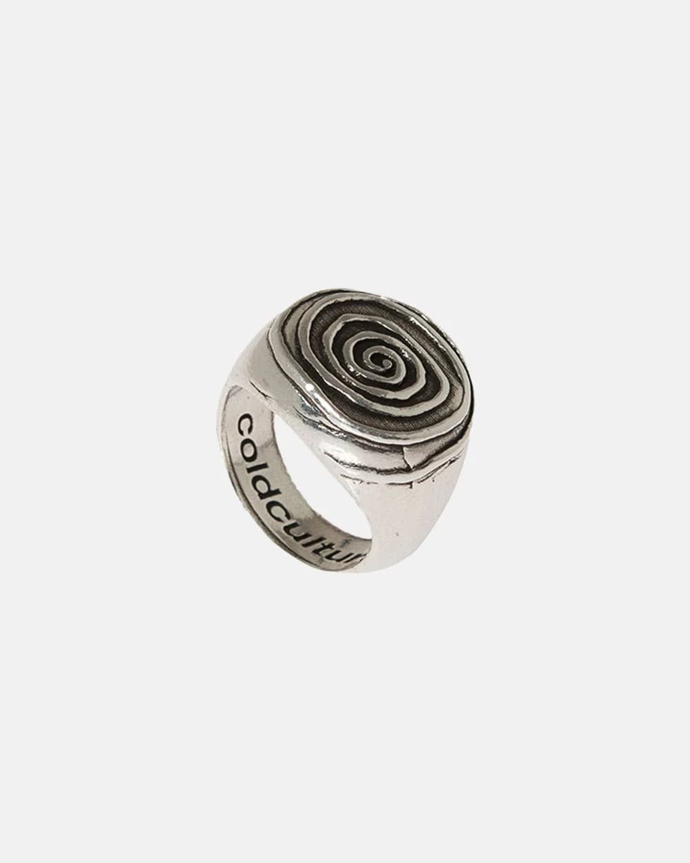 SPIRAL SIGNET RING by COLD CULTURE