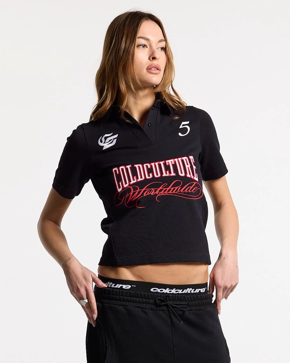 NIA SET POLO BLACK by COLD CULTURE