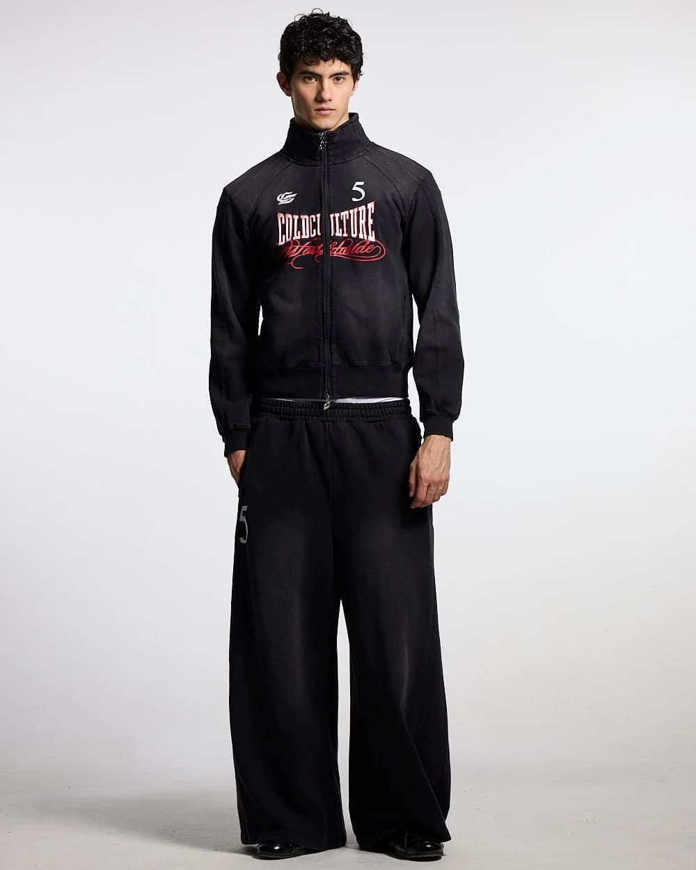 NIA SET ZIP UP BLACK by COLD CULTURE