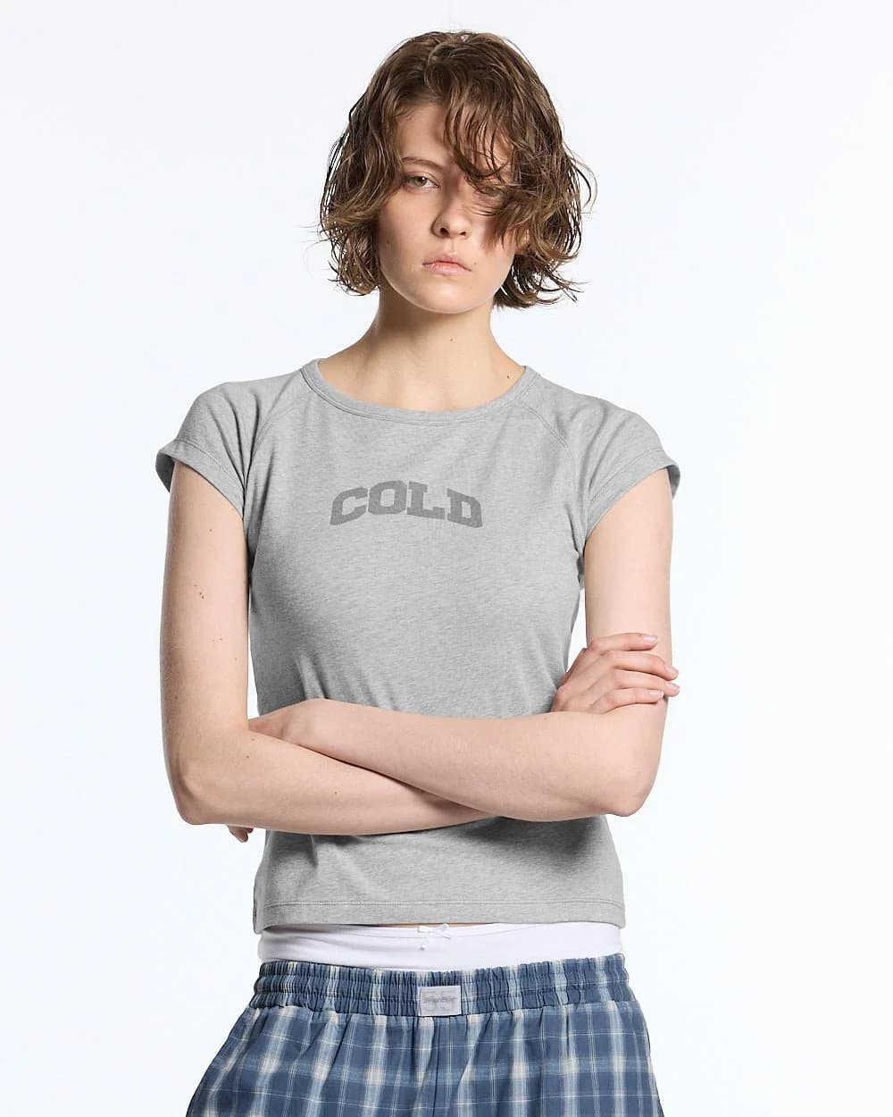 LITTLE BABY TEE HEATHER GREY by COLD CULTURE