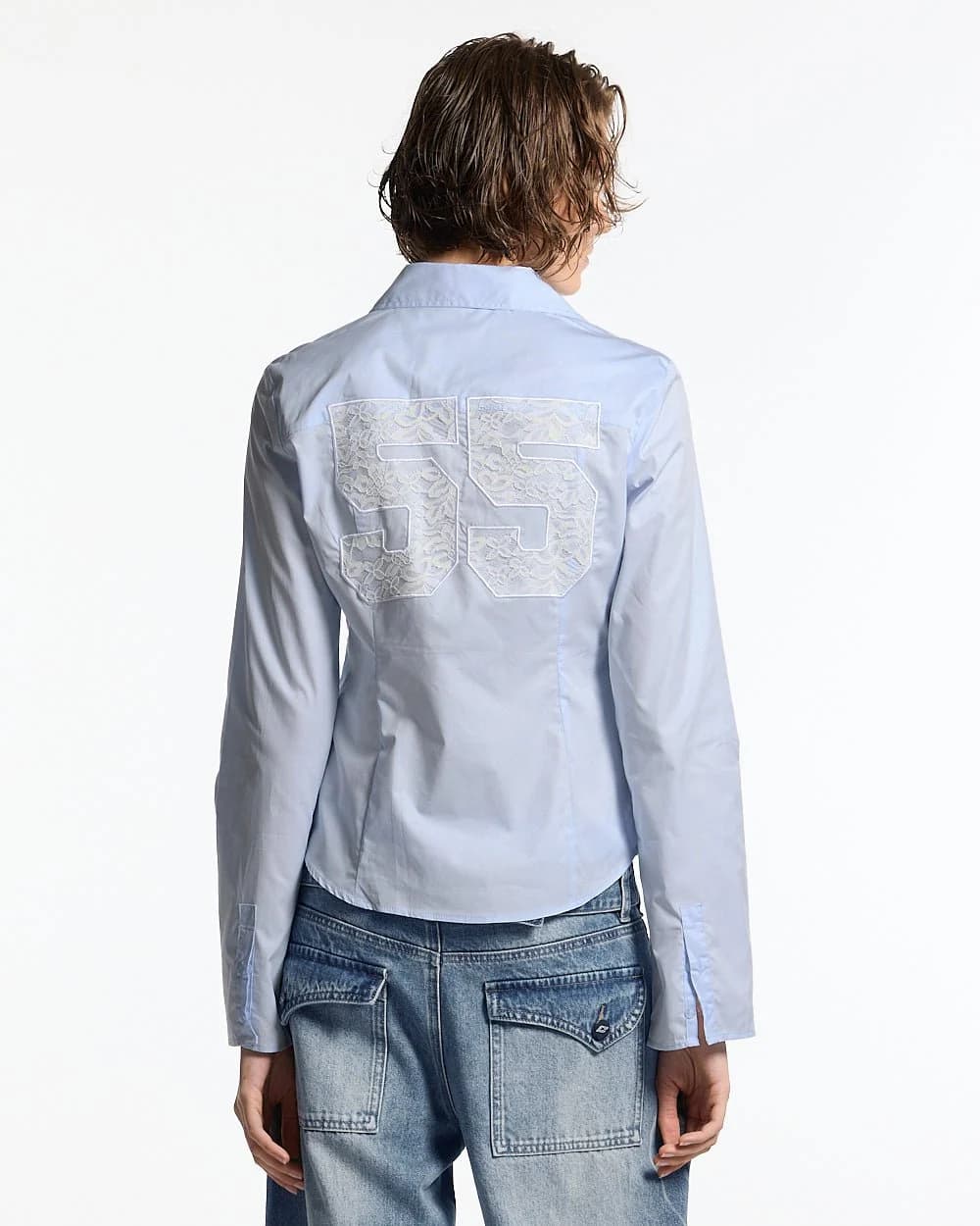 55 LACE SHIRT BABY BLUE 3