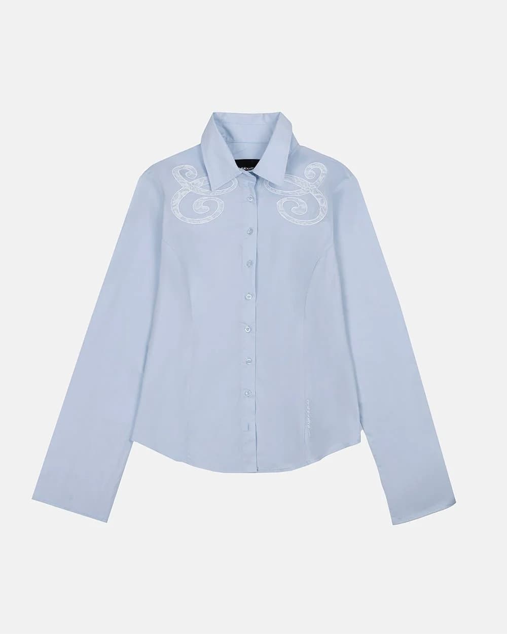55 LACE SHIRT BABY BLUE 4
