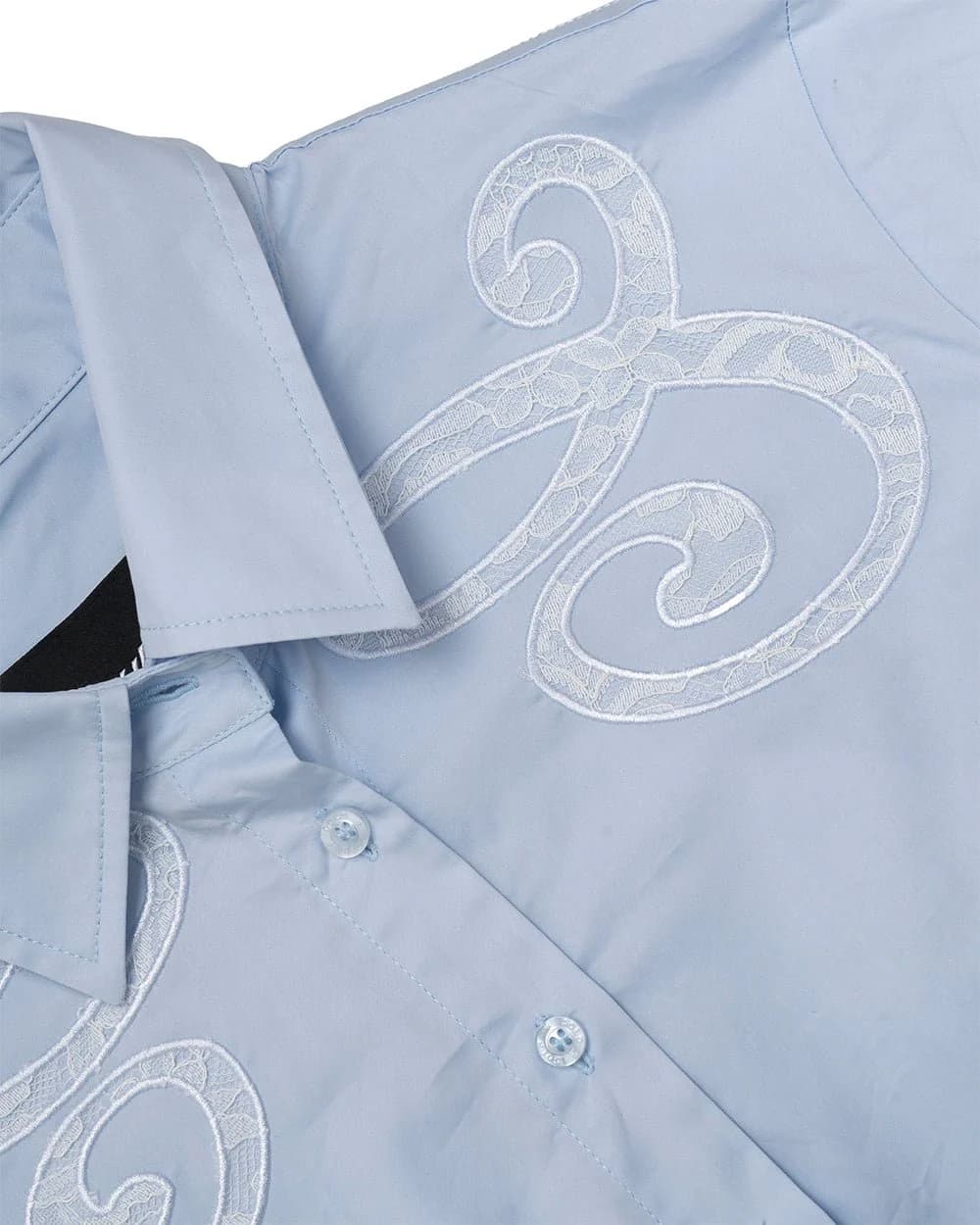 55 LACE SHIRT BABY BLUE 6