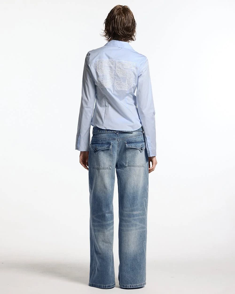 55 LACE SHIRT BABY BLUE 7