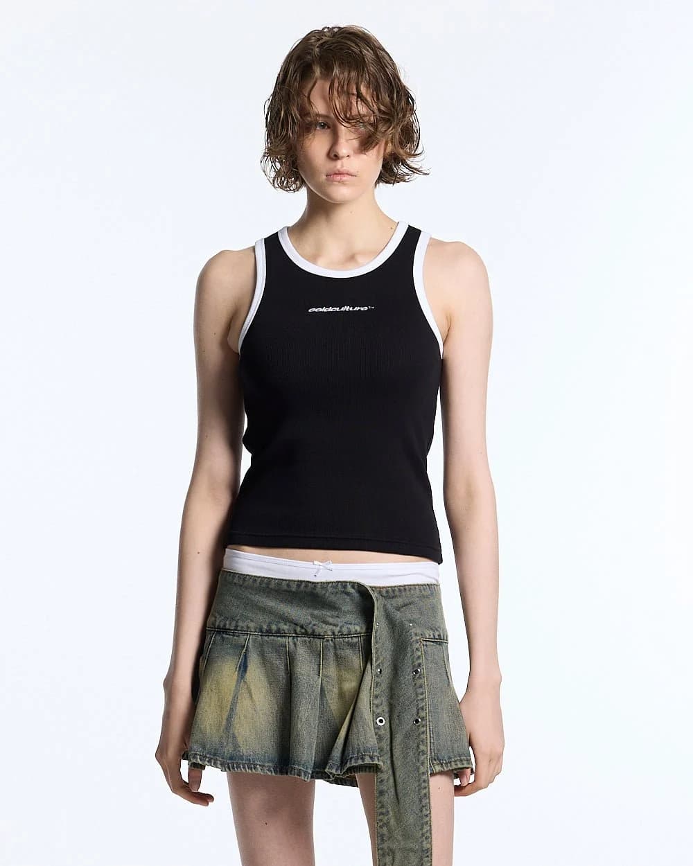 CUTE TANK TOP BLACK by COLD CULTURE