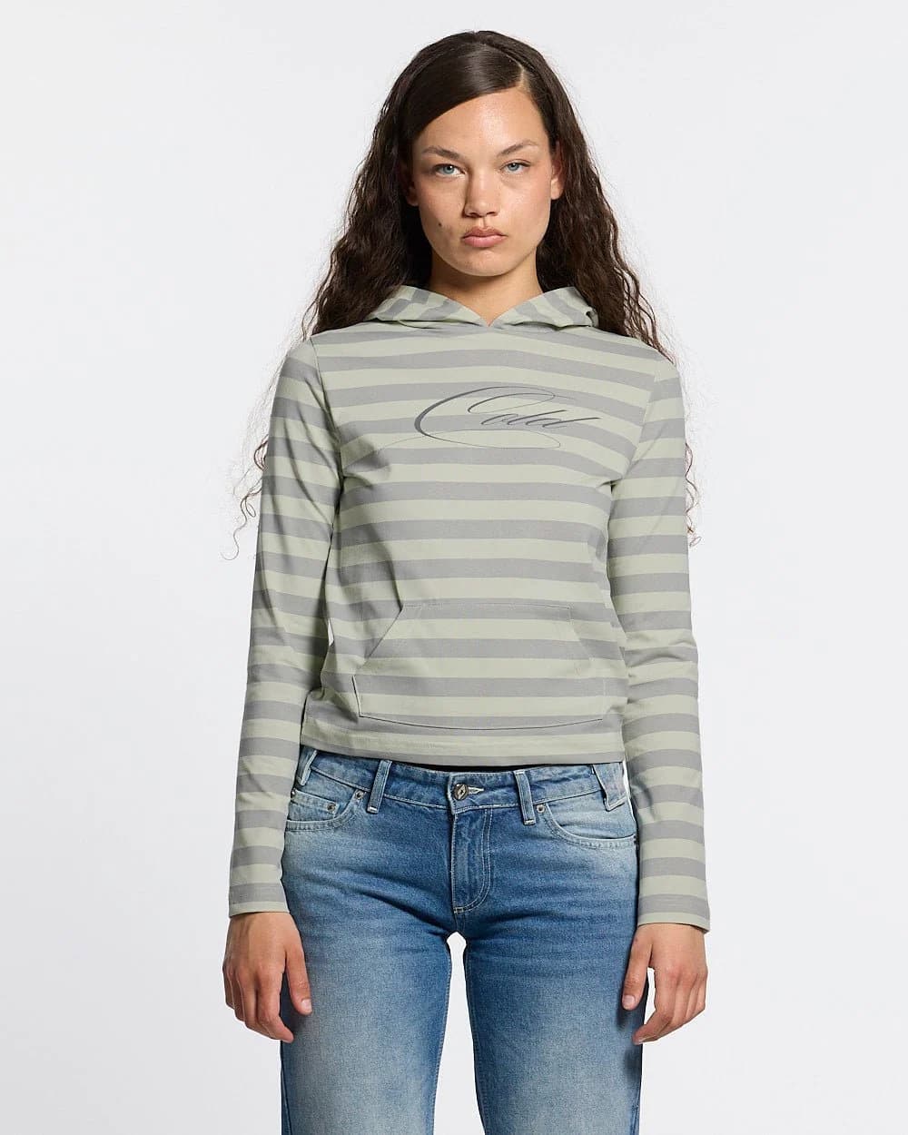 BABY SCRIPT HOODIE GREY 3