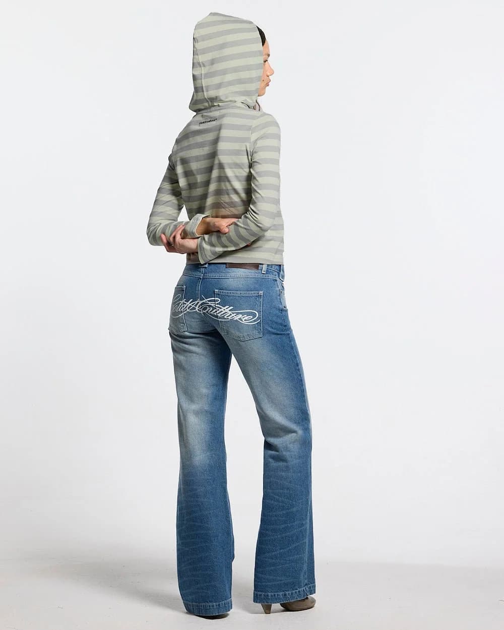 BABY SCRIPT HOODIE GREY 6