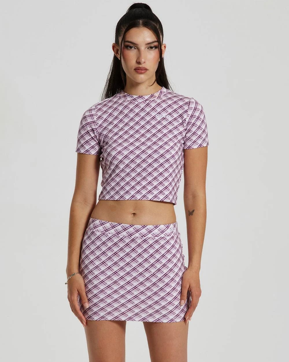 RHOMBUS SKIRT PINK 2