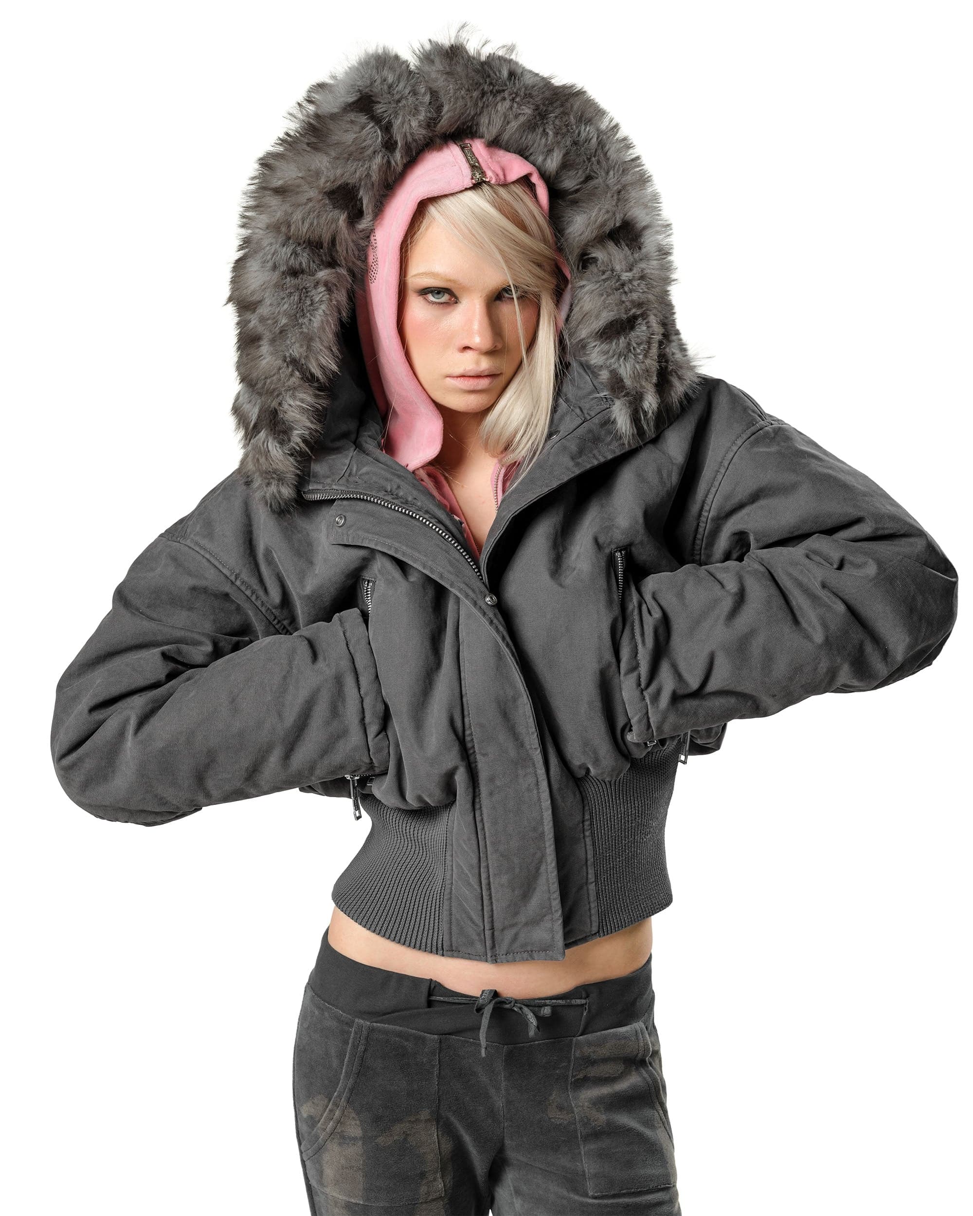 Juicy x Racer Washed Fitted Bomber 5