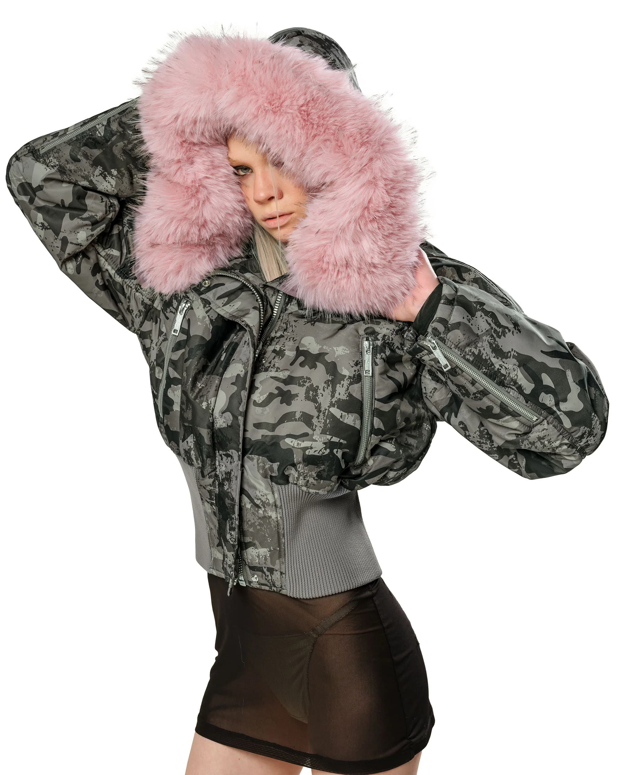 Juicy x Racer Camo Fitted Bomber 3