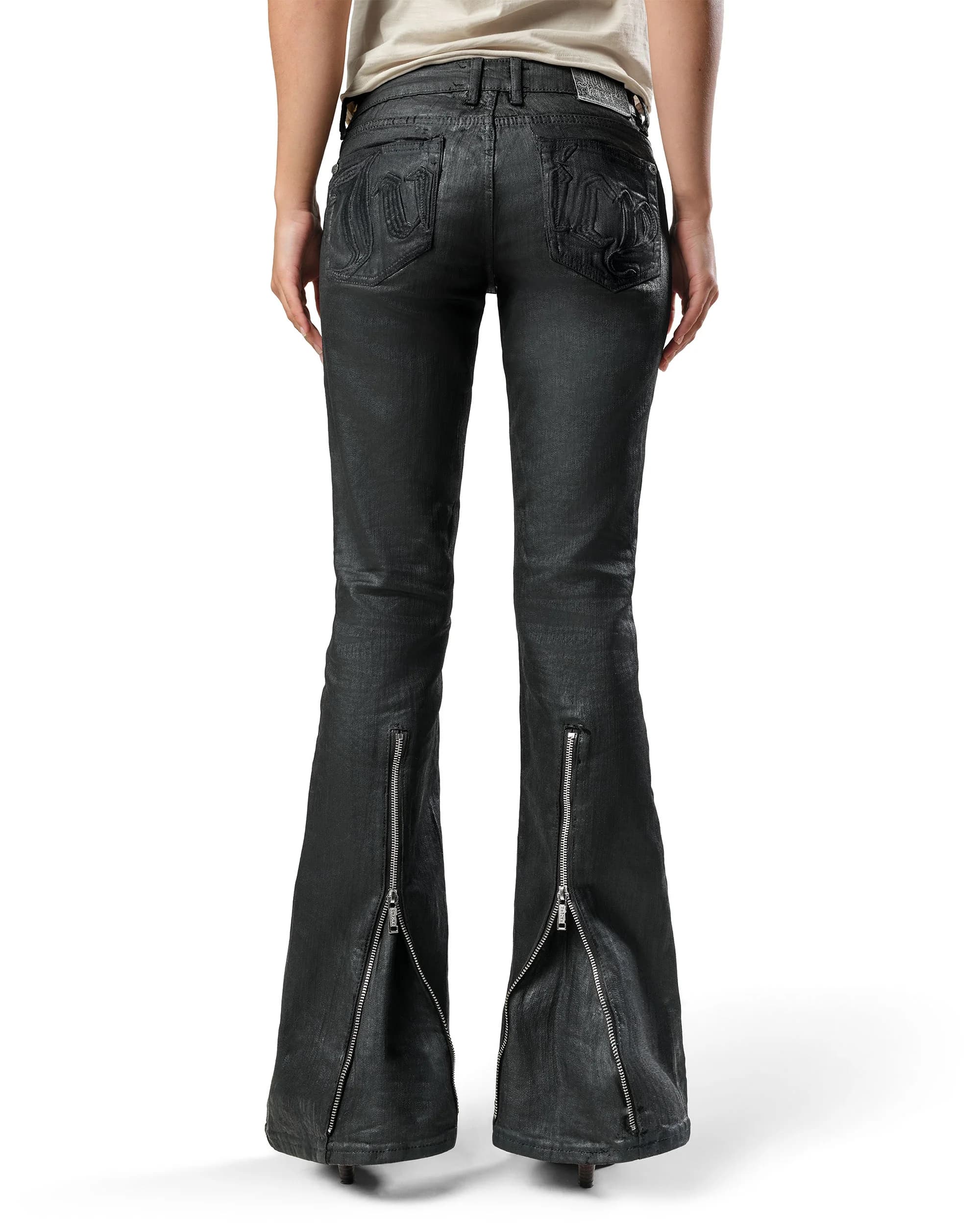 Juicy x Racer Waxed Flared Denim 7