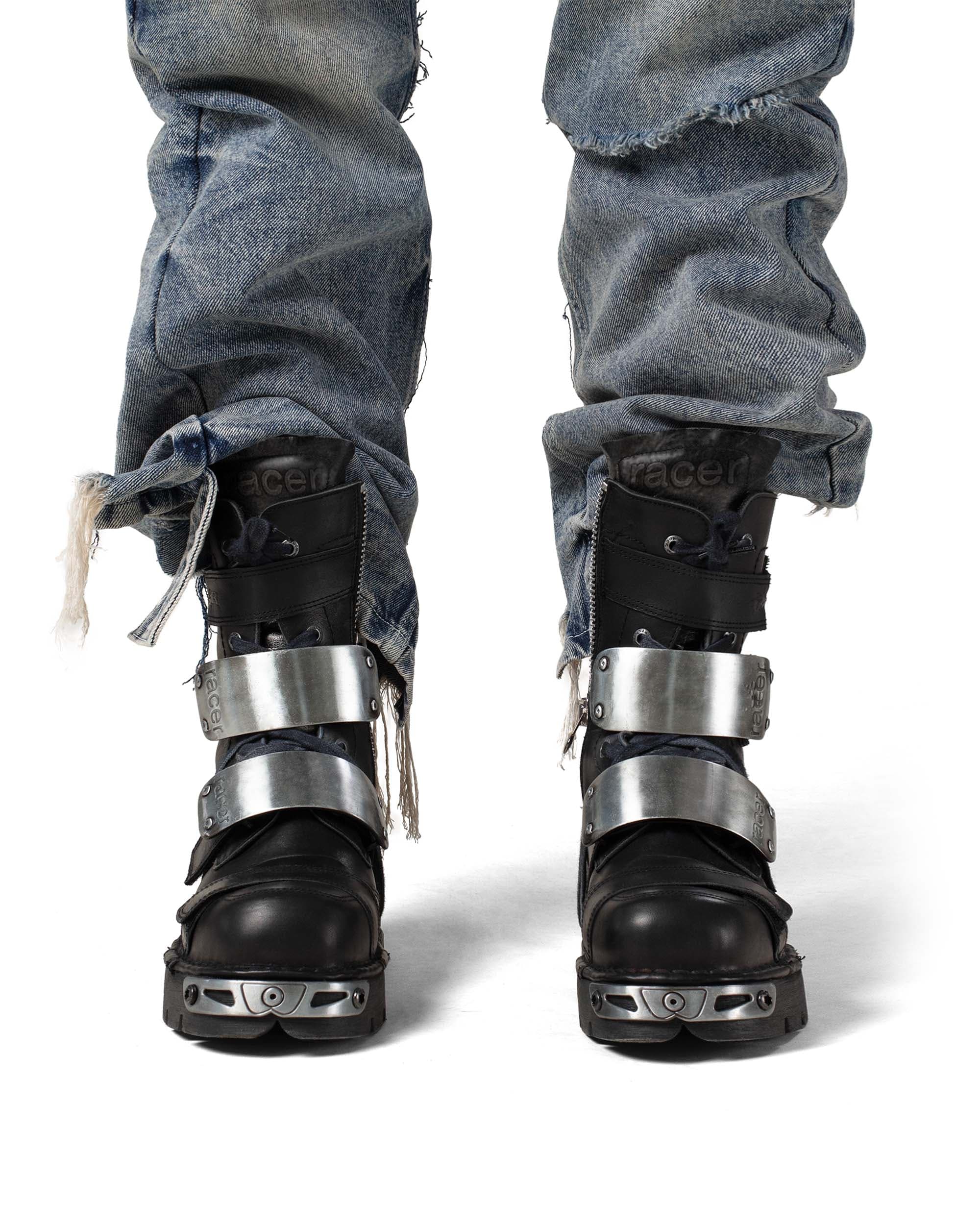 Racer x New Rock Black Boot 2