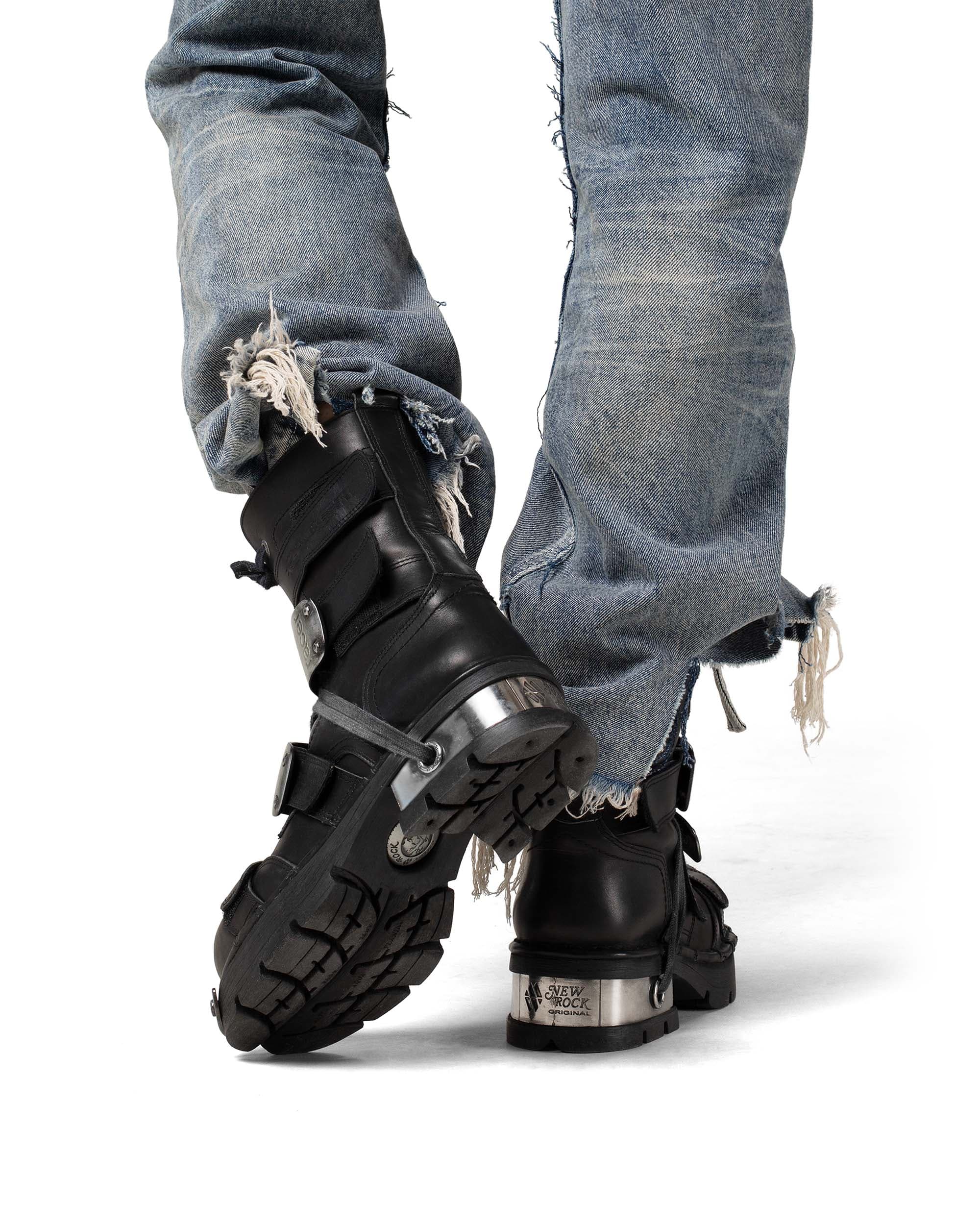 Racer x New Rock Black Boot 4