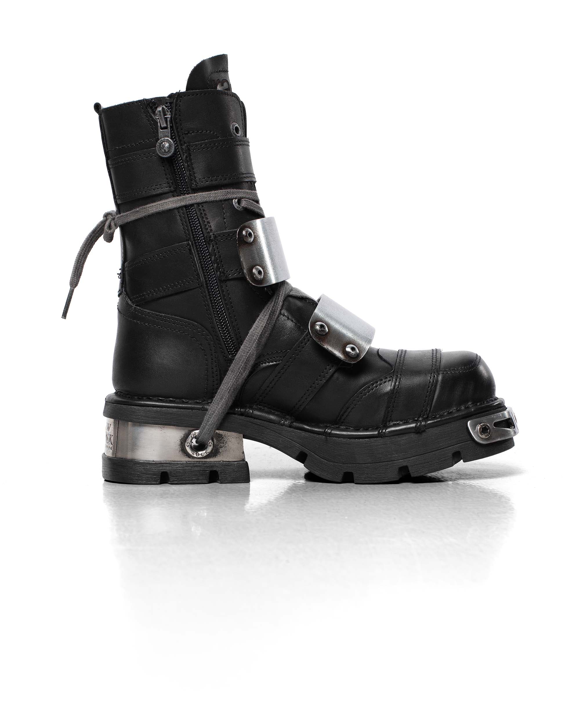 Racer x New Rock Black Boot 5