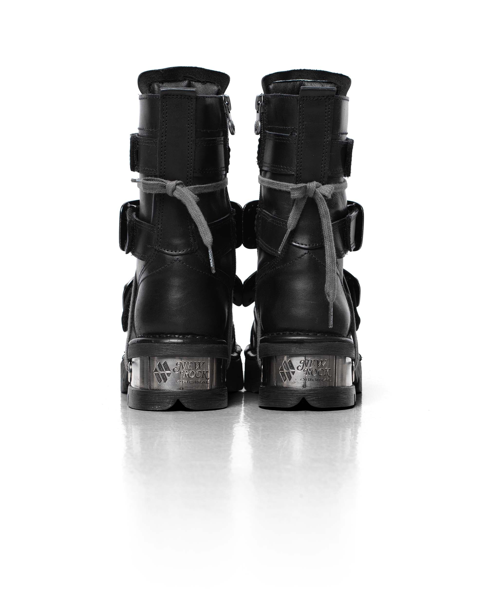 Racer x New Rock Black Boot 9