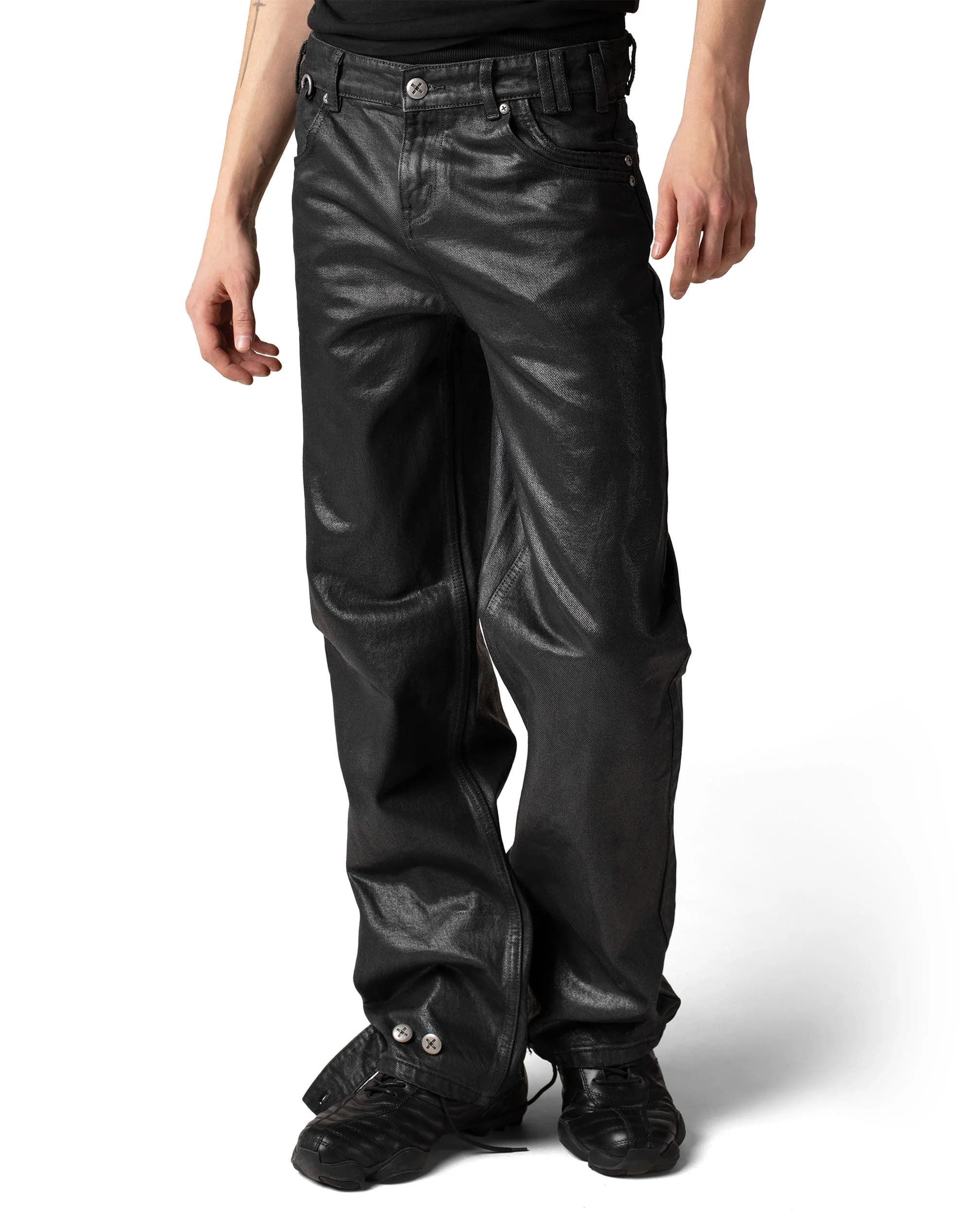 Coated Slim Low-Waist Denim 2
