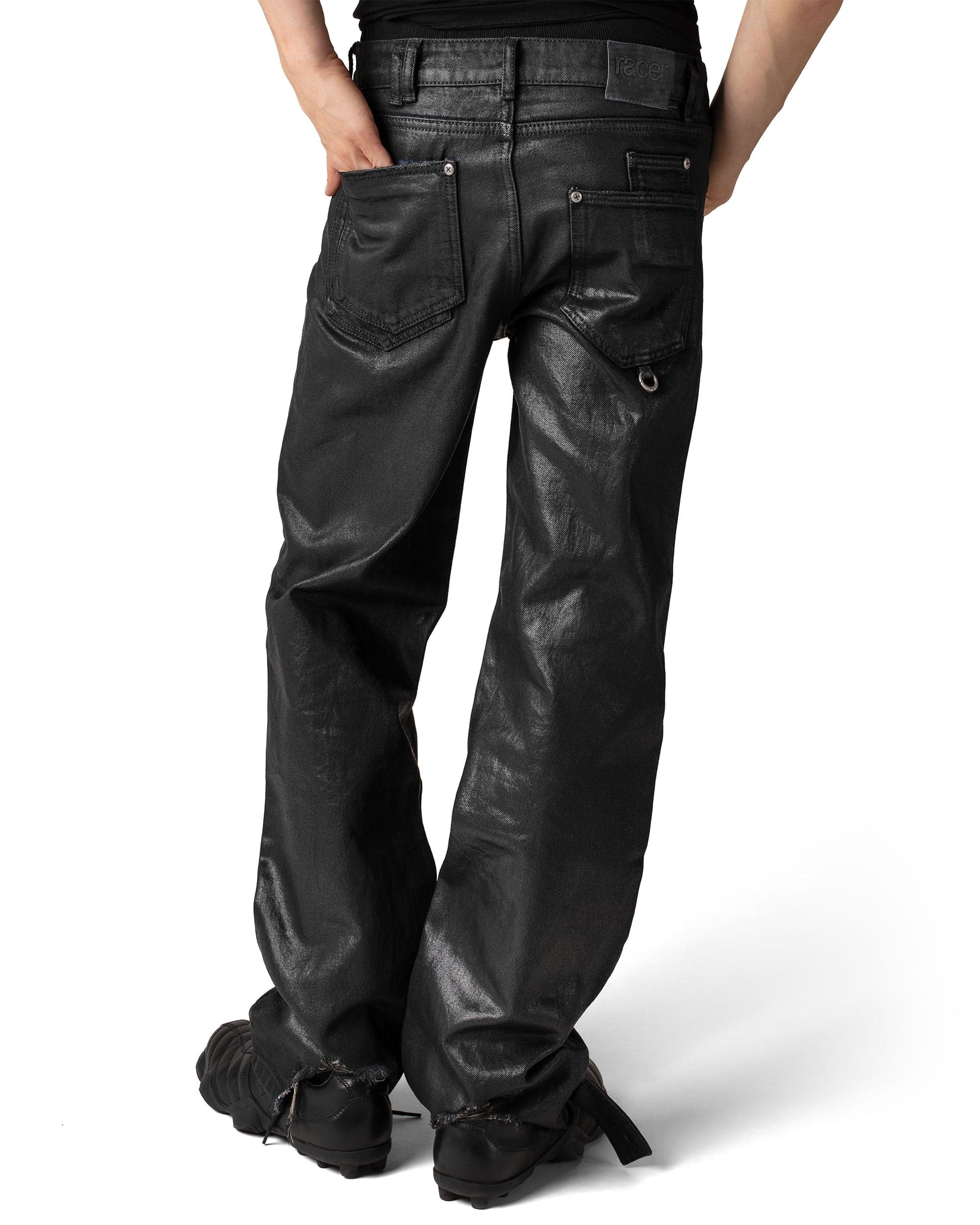 Coated Slim Low-Waist Denim 4